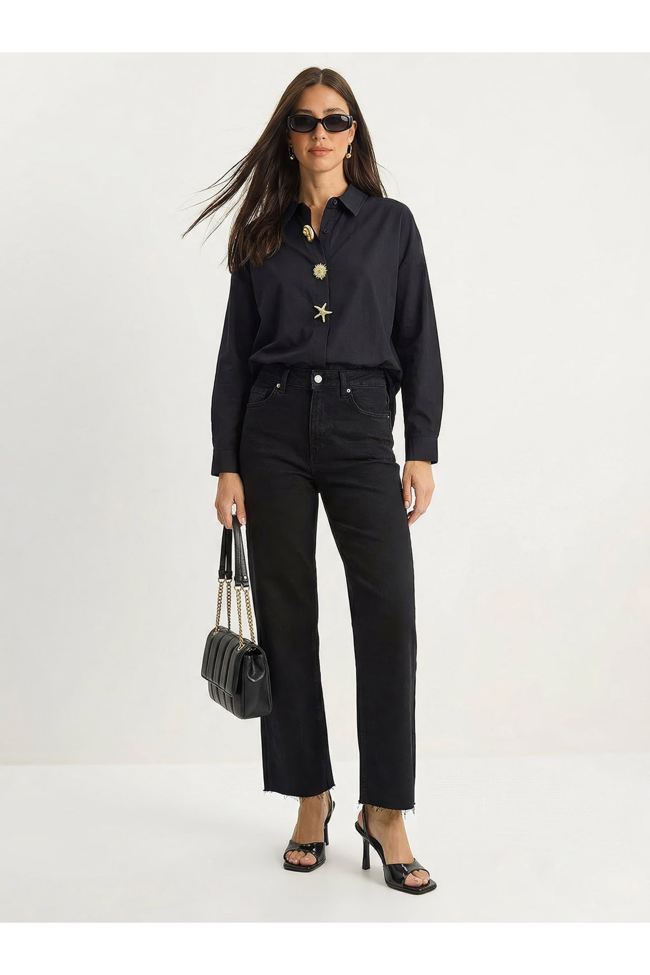 LUCCI Button Detailed Poplin Shirt 2