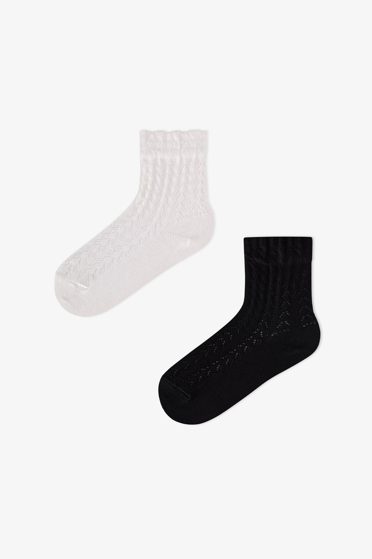 PENTI Girls' Angel Lace Cotton Pair Ankle Socks 1