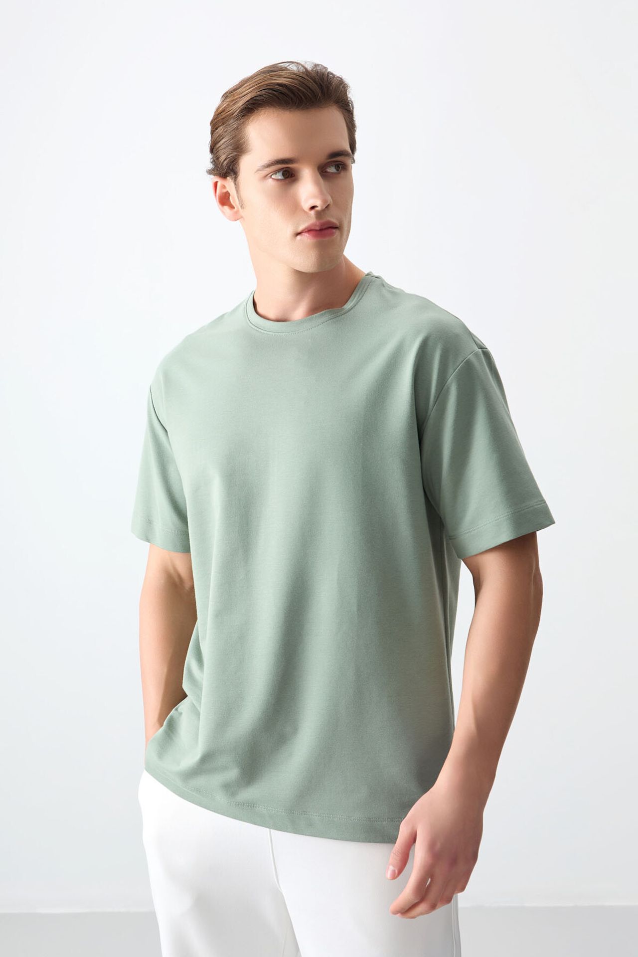 TOMMY Oversized Cotton Blend Crew Neck T-Shirt 2