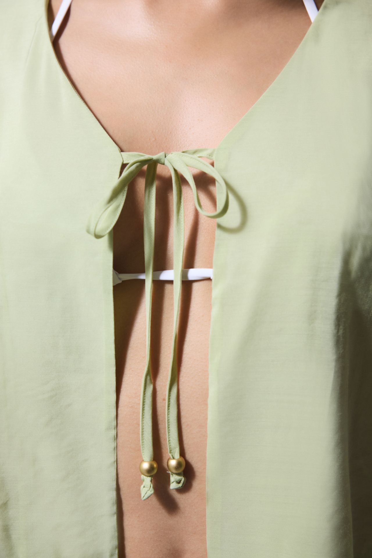 PENTI Mindy Tie-Detail V-Neck Oversize Kimono