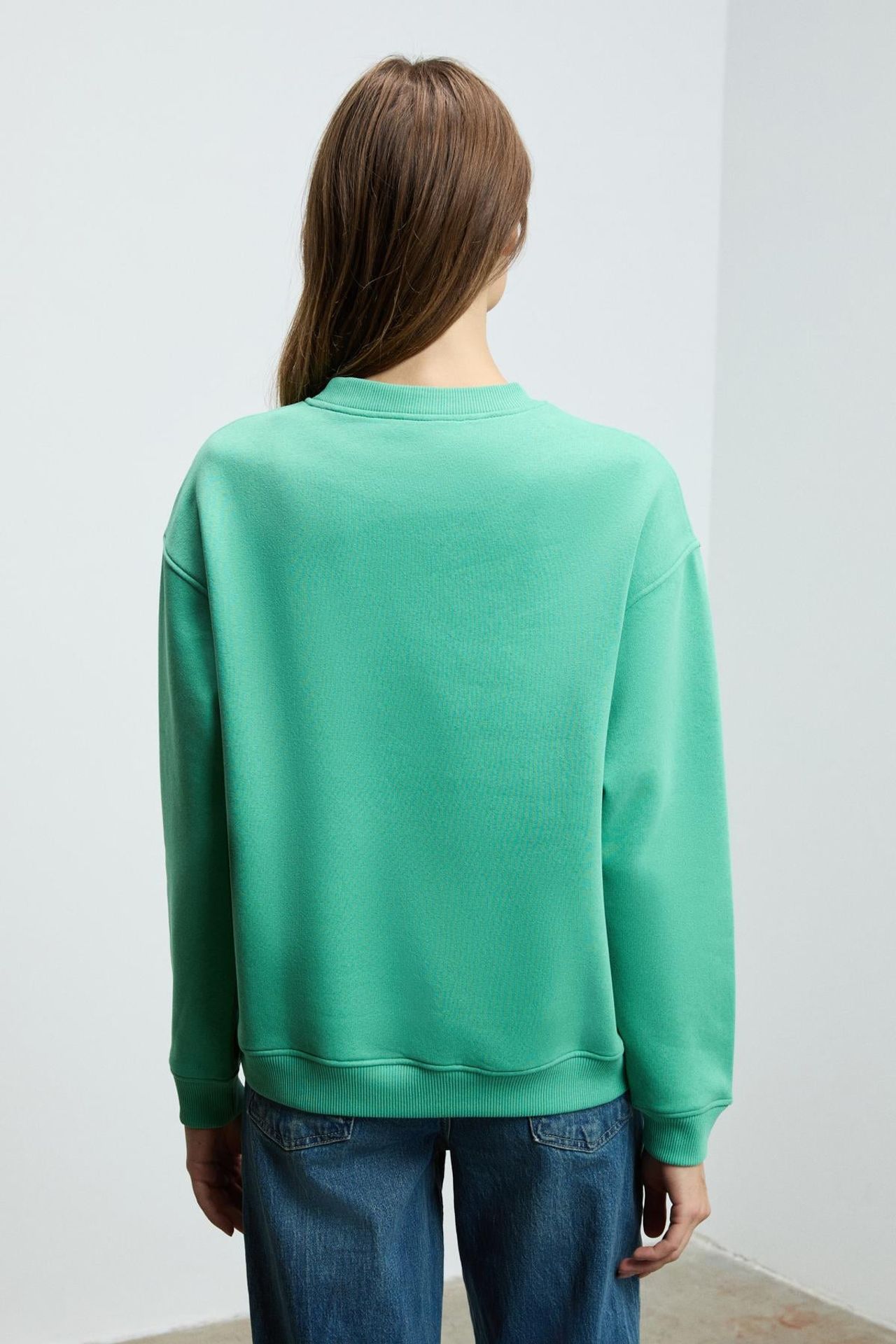 GRIMELANGE Bol Kesimli Bisiklet Yaka Sweatshirt 5