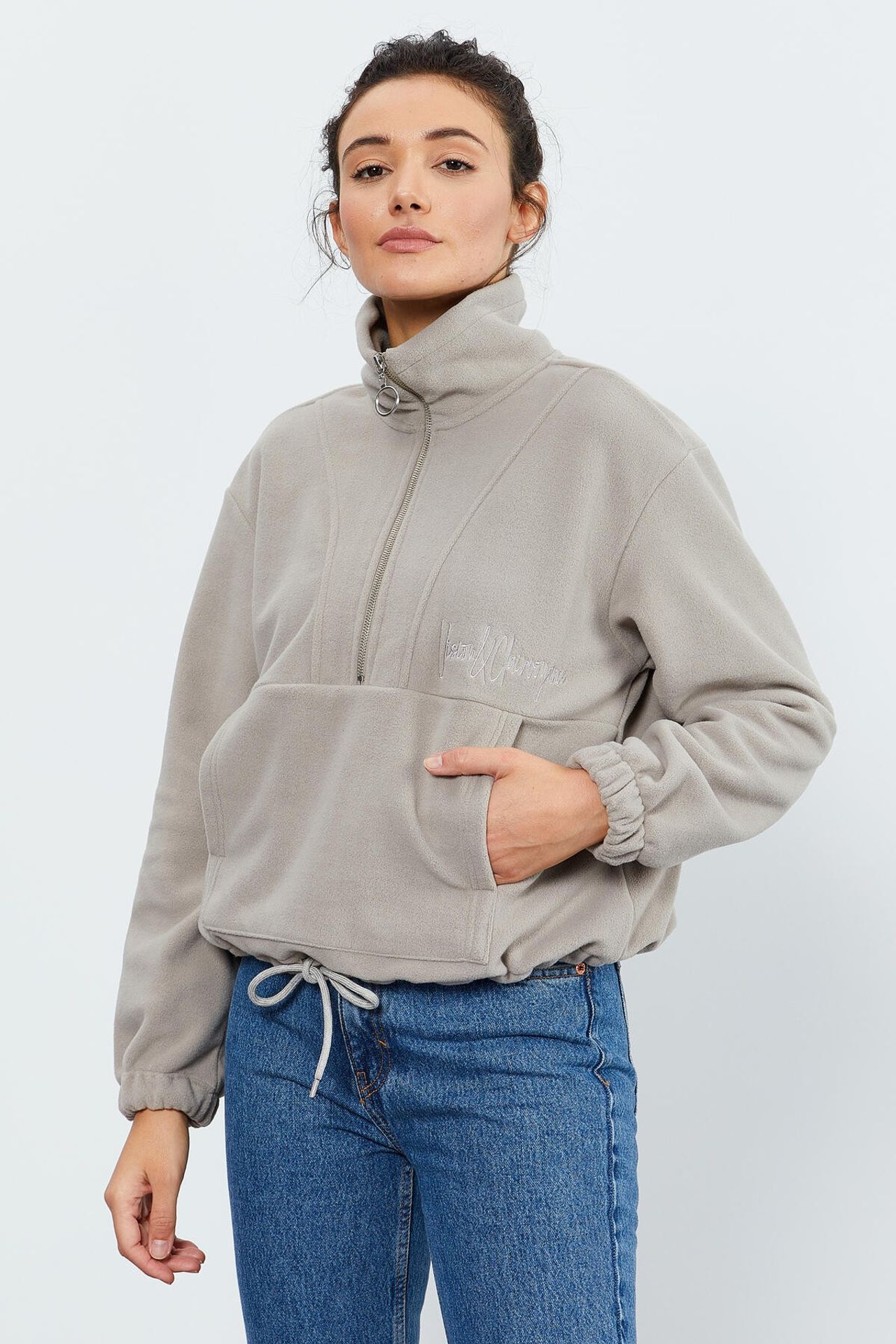 TOMMY Oversized Half-zip Plush Sweatshirt 5