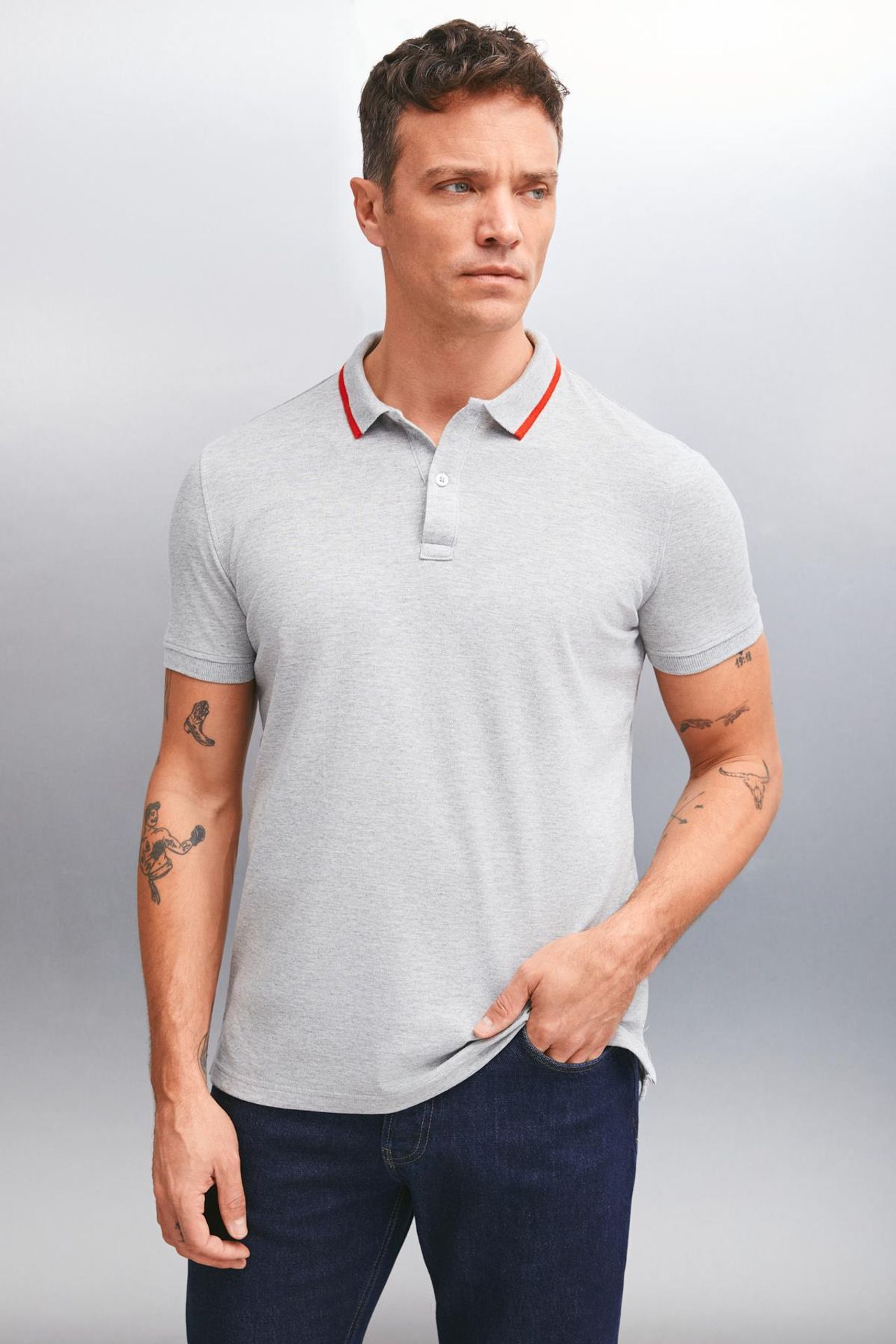 GRIMELANGE Polo Yaka Çizgili Tişört 3