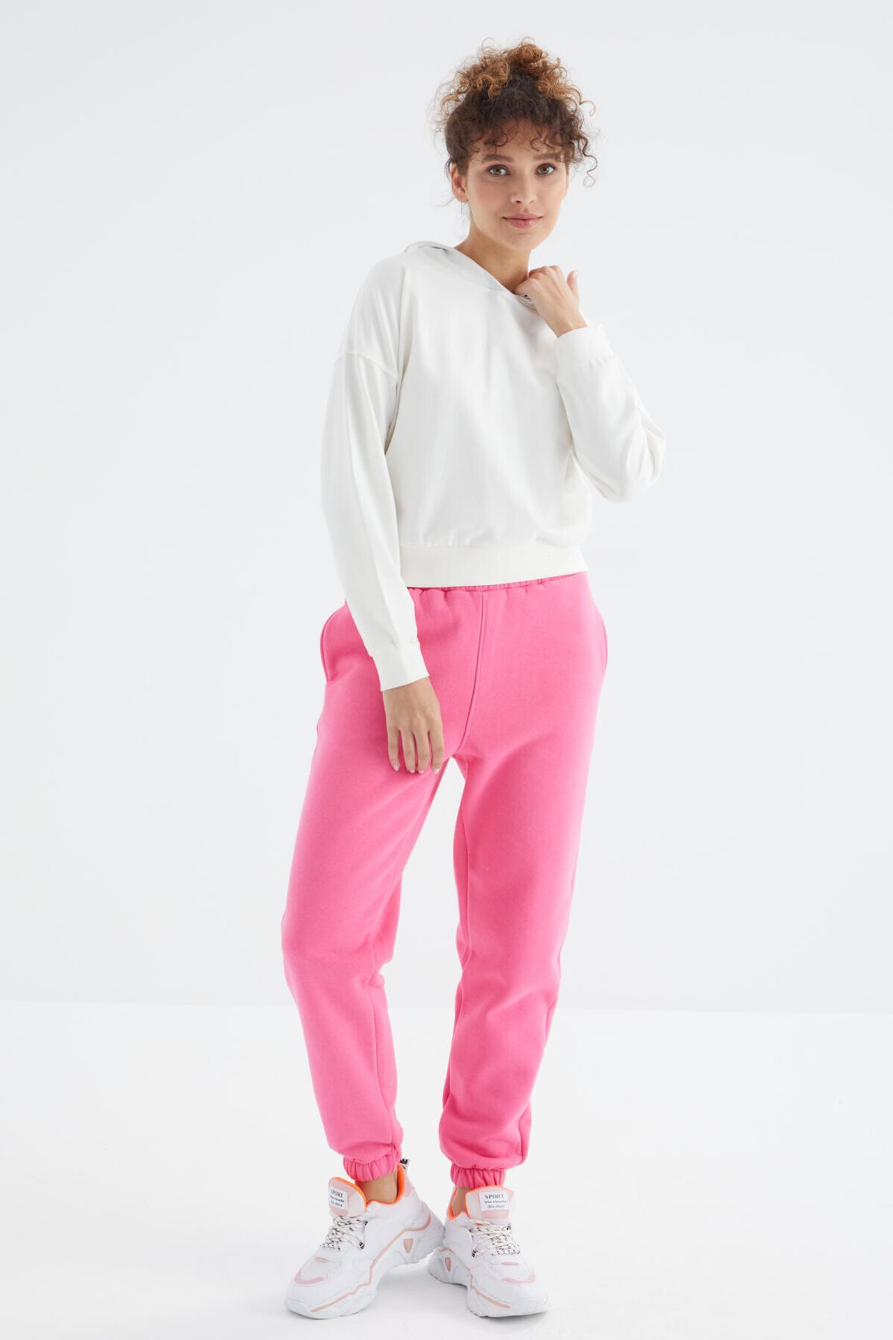TOMMY Women's High-Waist Fleece Jogger Sweatpants 6