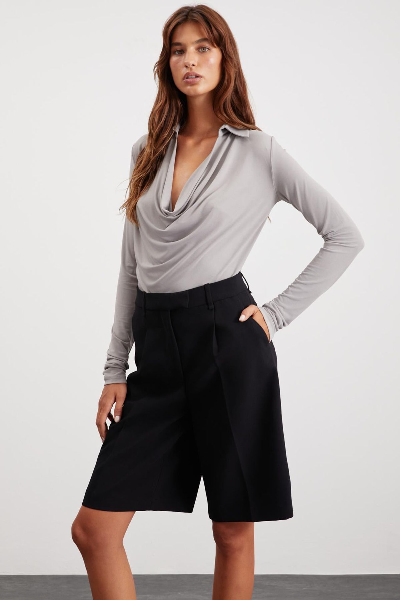 GRIMELANGE Classic-Cut Shirt Collar Blouse 3