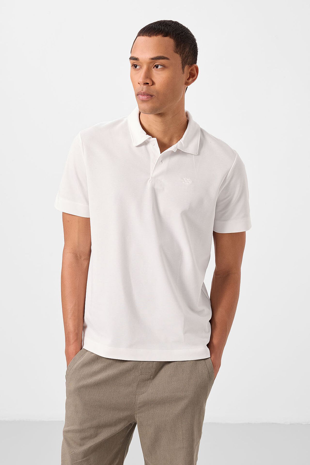 TOMMY Men's Cotton Elastane Polo T-Shirt 5