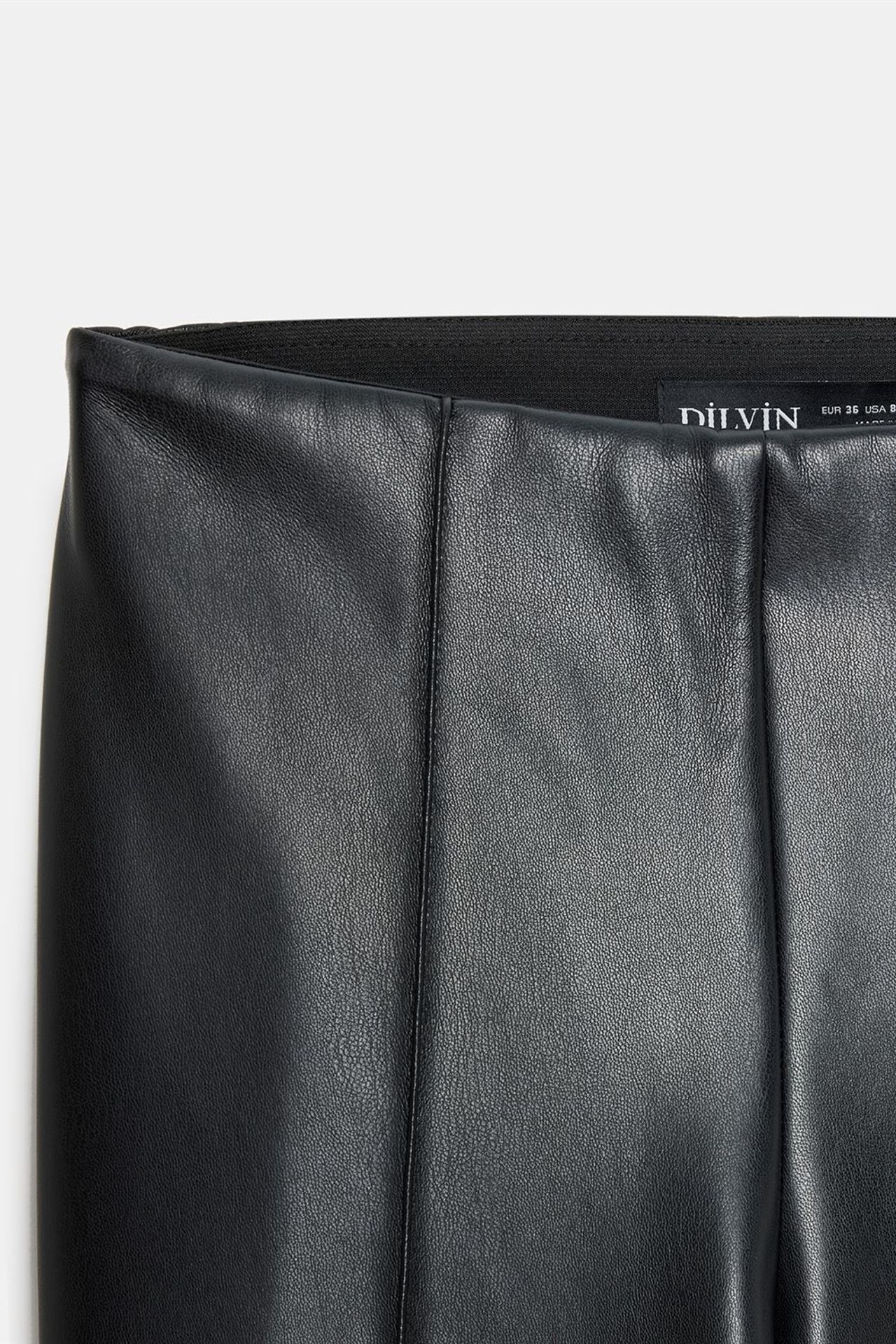 DILVIN High-Waist Faux Leather Flare Leggings