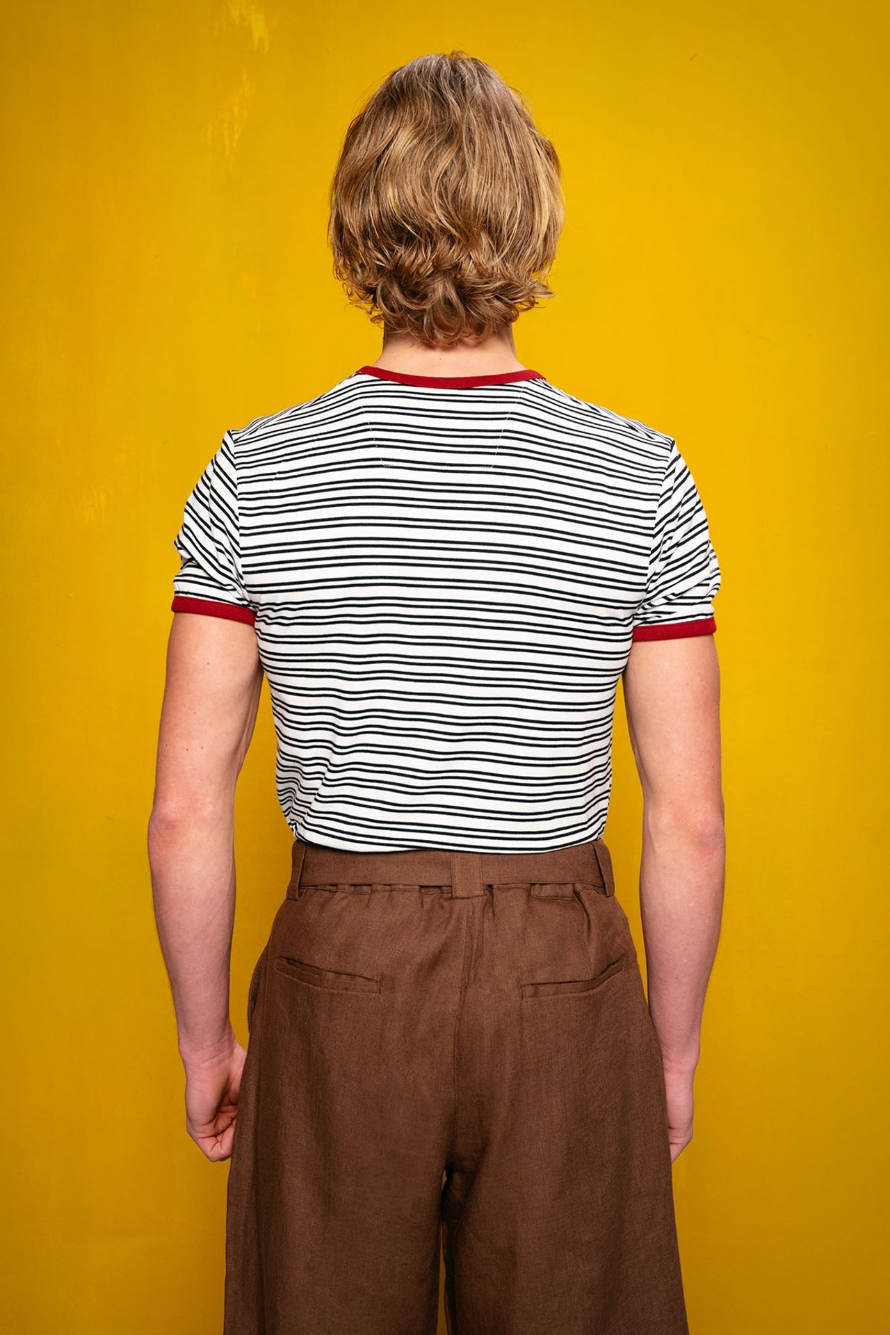 GIESTO Slim Fit Striped Crew Neck T-Shirt 4