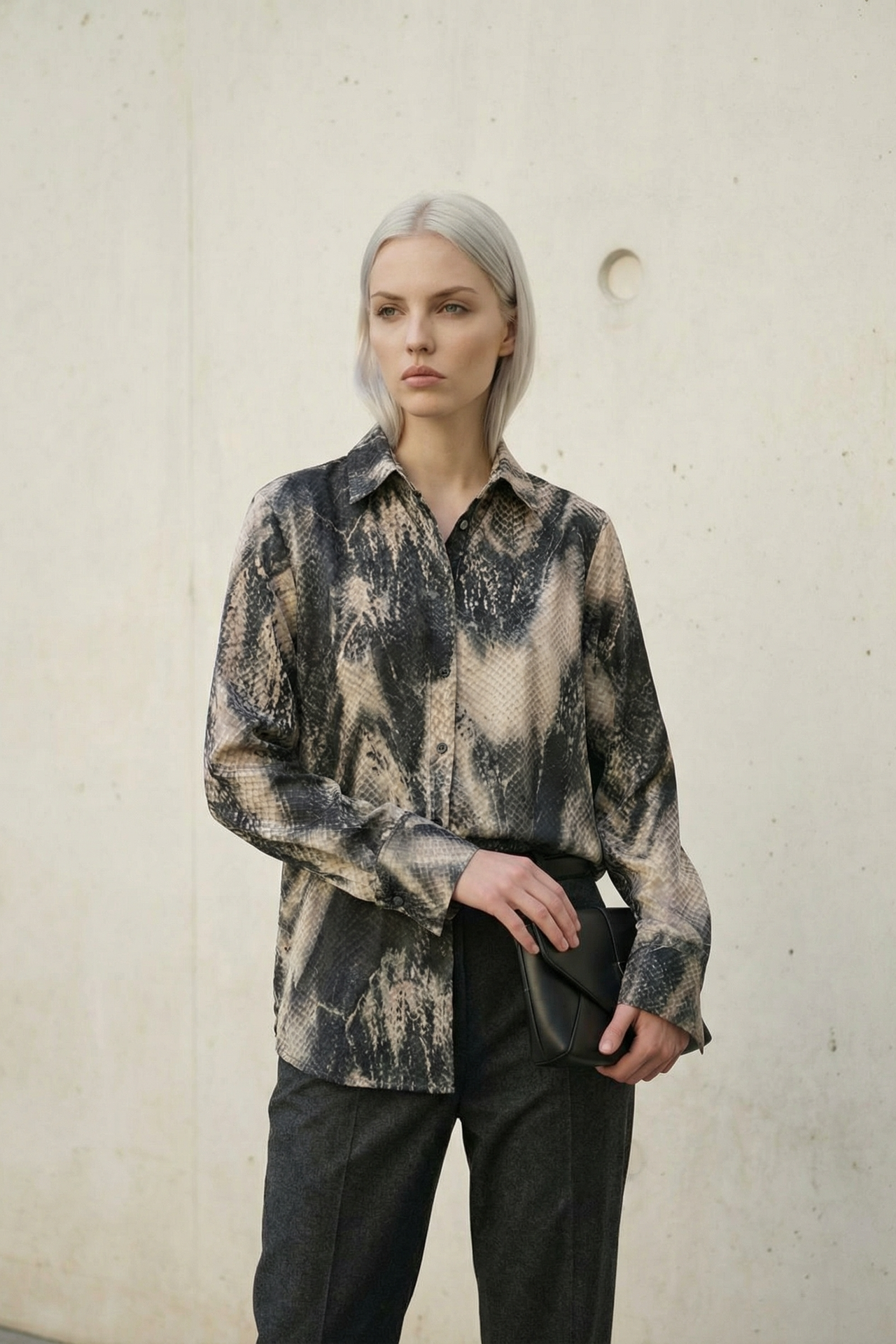 MY FASHION Women's Abstract Velvet Woven Shirt 5
