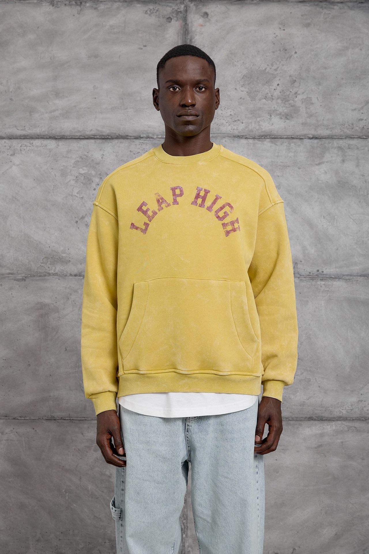 NOMARC Baskılı Bol Bisiklet Yaka Sweatshirt 1