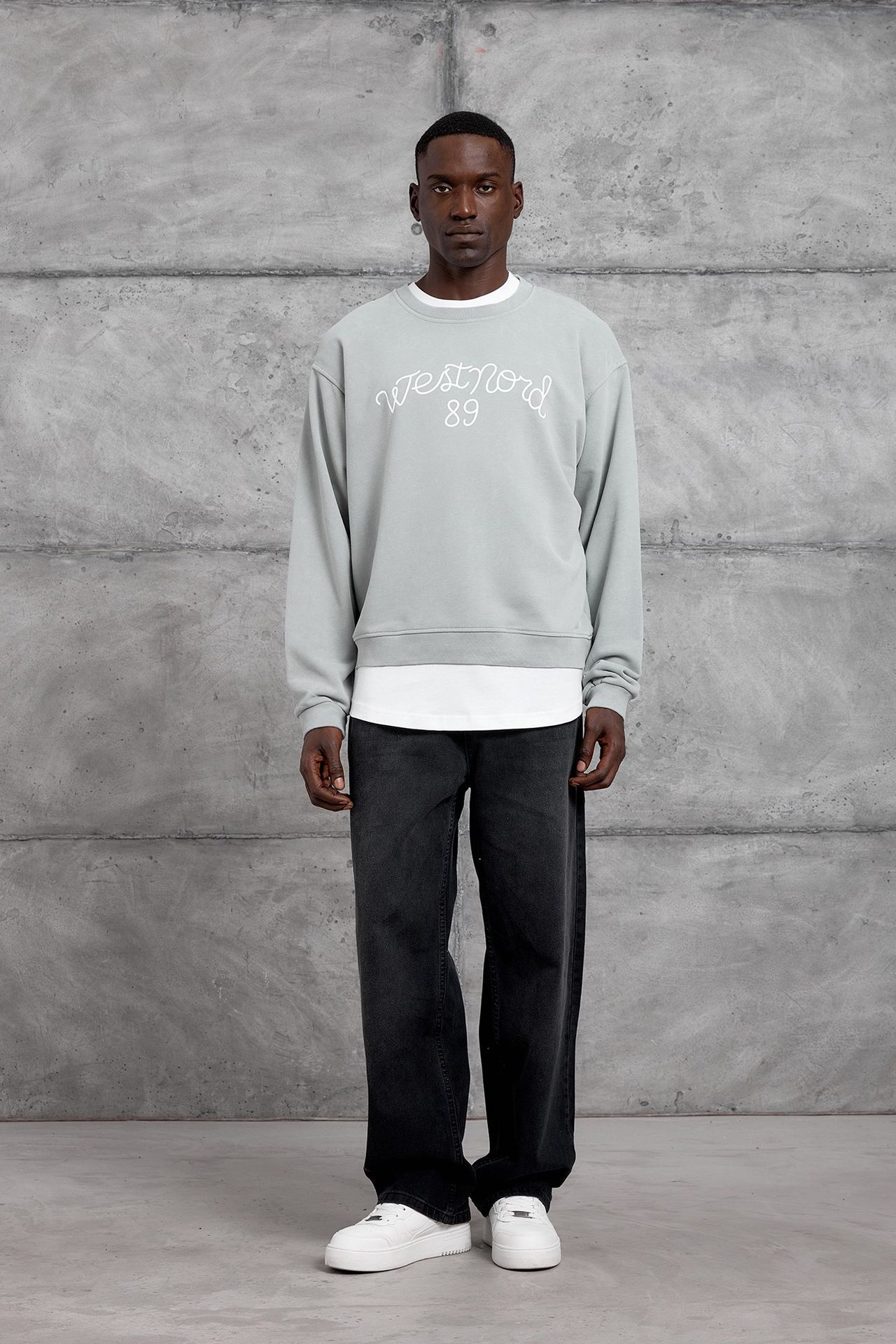 NOMARC Baskılı Oversize Bisiklet Yaka Sweatshirt 2