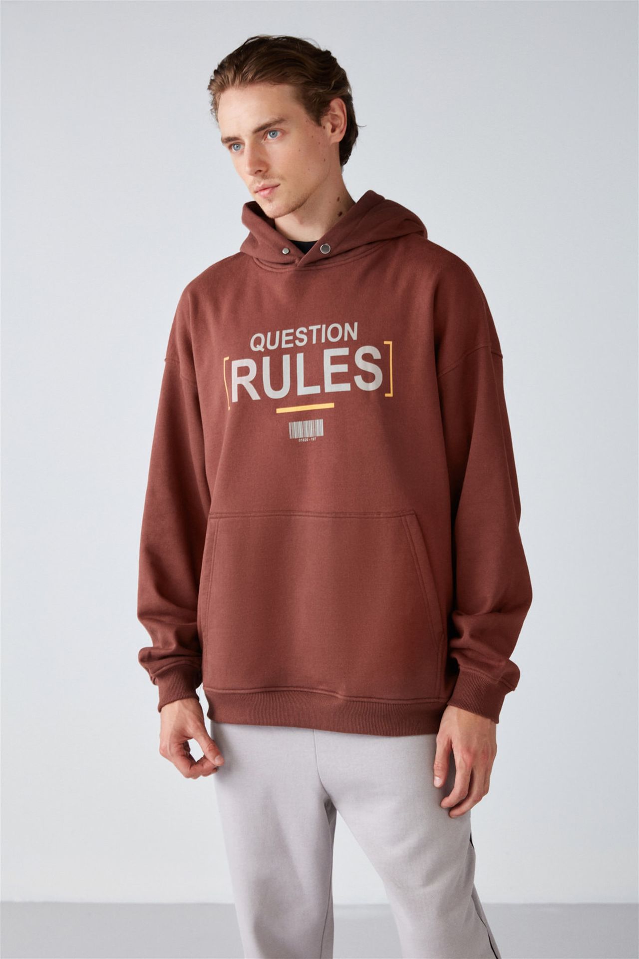 GRIMELANGE Kapüşonlu Baskılı Sweatshirt 2