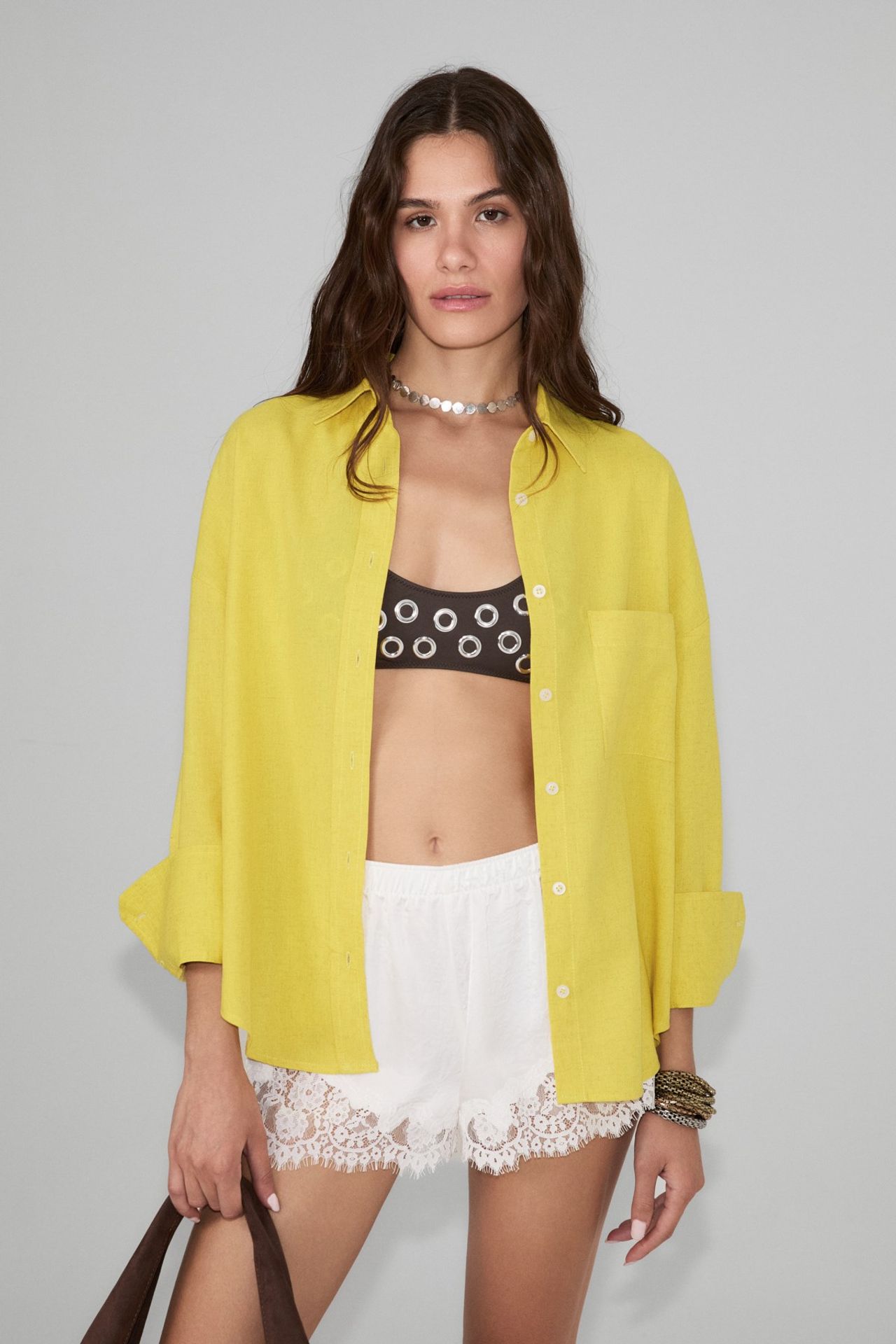 GRIMELANGE Oversized Long Sleeve Pocket Shirt 2