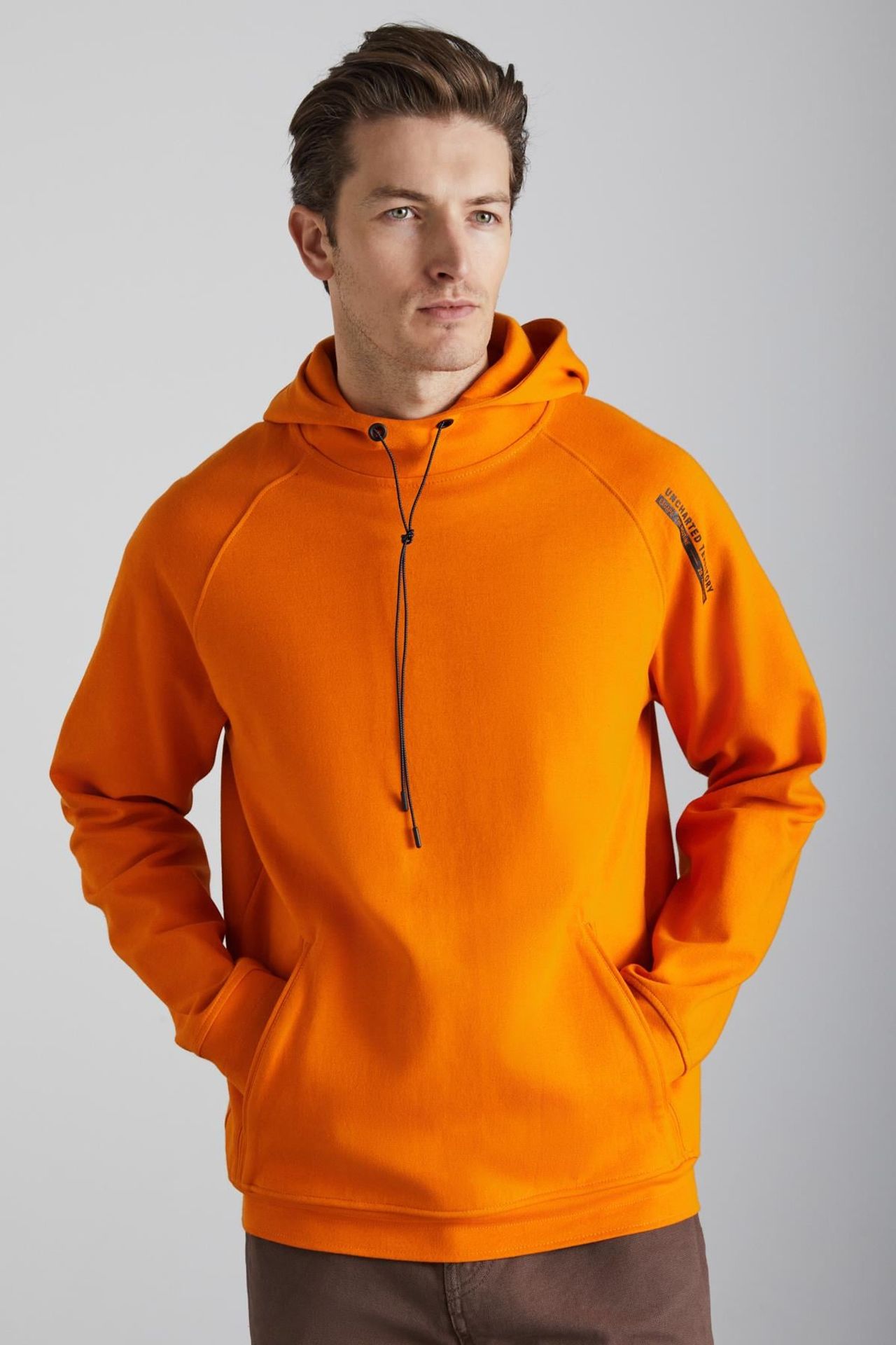 GRIMELANGE Cepli Düz Kapüşonlu Sweatshirt 1