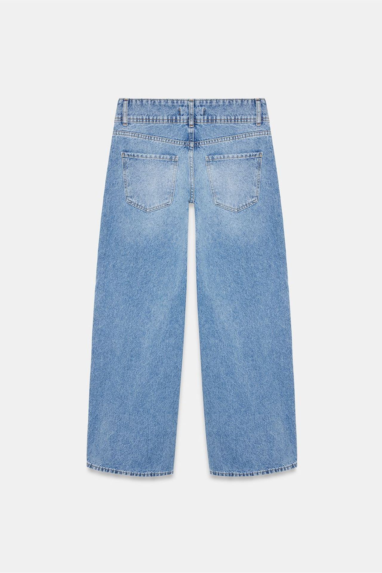 DILVIN Yüksek Bel Geniş Paça Pamuklu Jean 6