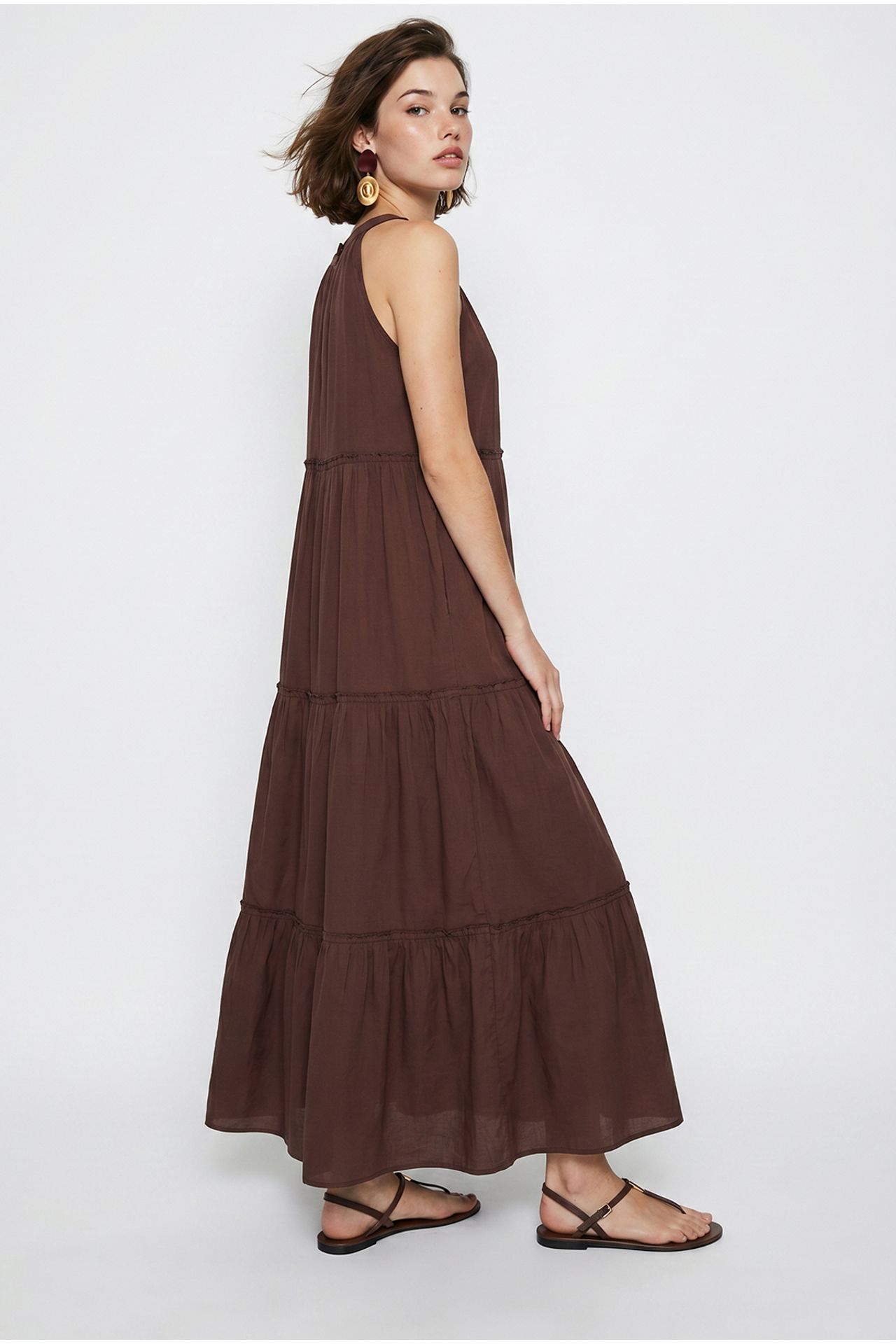 LUCCI Women’s Halter Maxi Dress 4