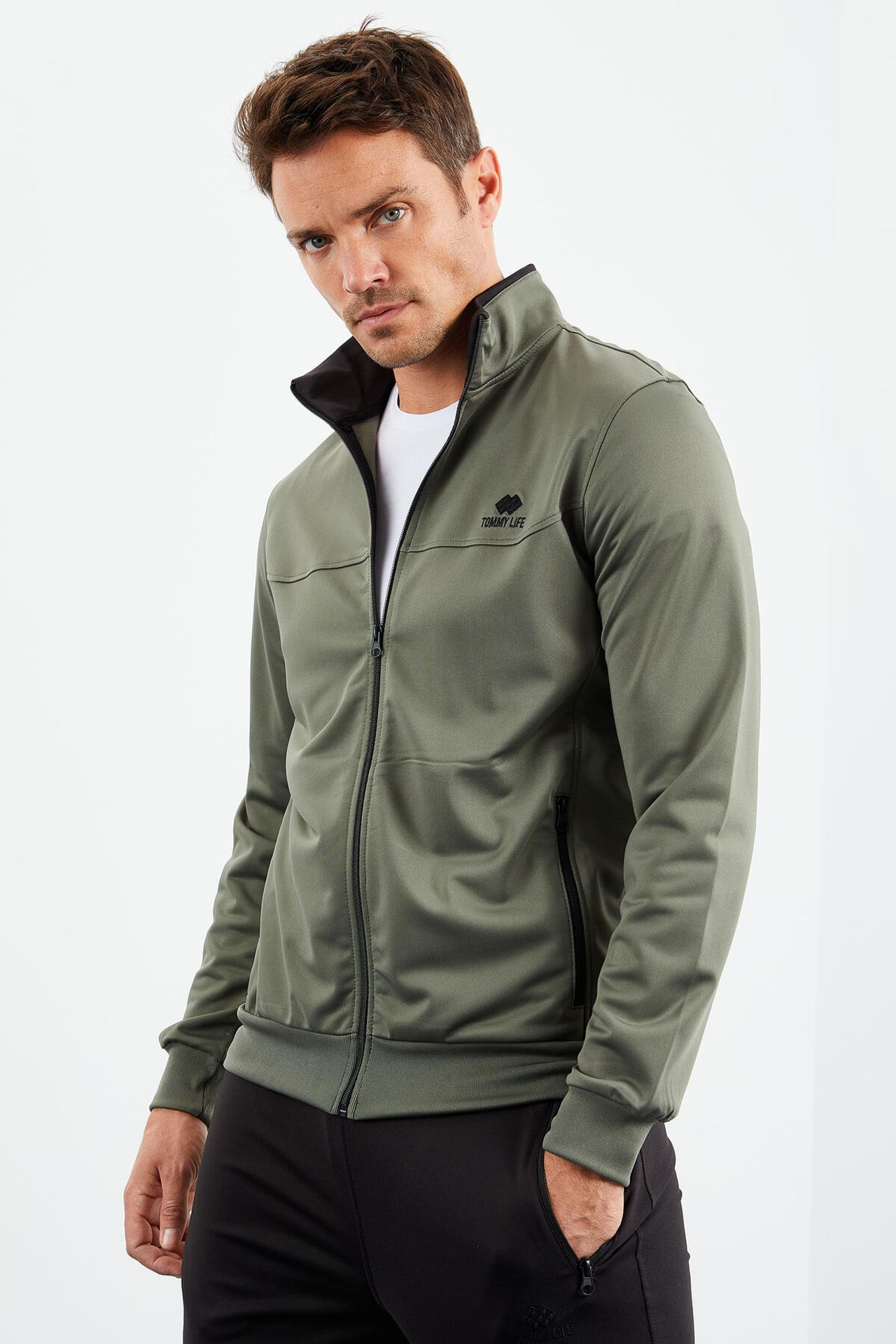 TOMMY Men's Scuba Knit Active Set With Zipper Collar 3