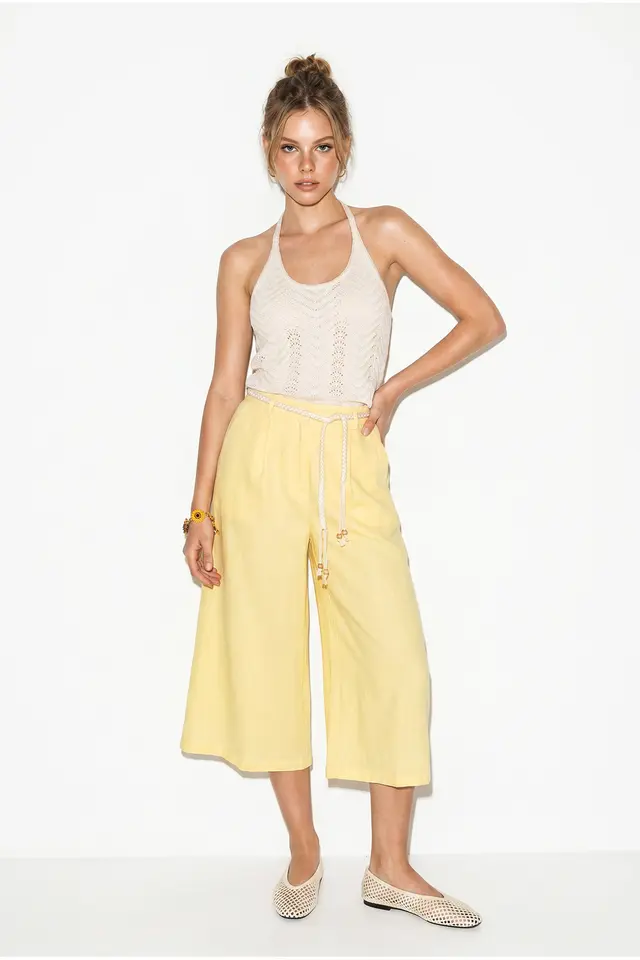 LUCCI Kadın Lastikli Bel Culotte Pantolon