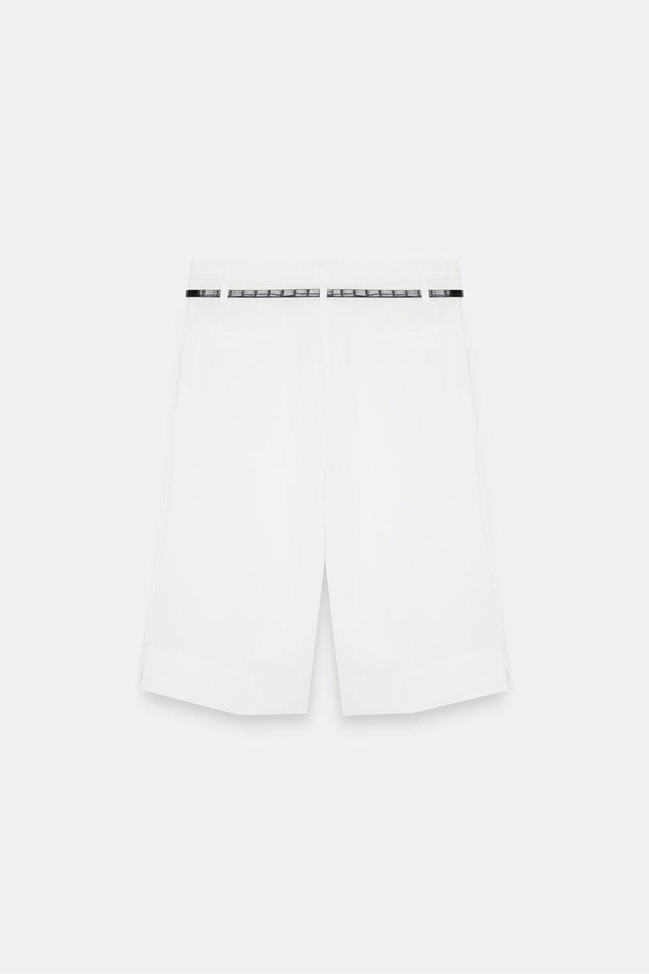 DILVIN High-waist Wide-leg Crepe Shorts With Belt 6