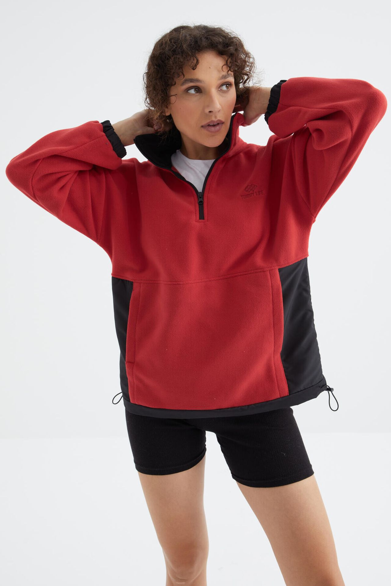TOMMY Oversized Half-zip Plush Sweatshirt 2