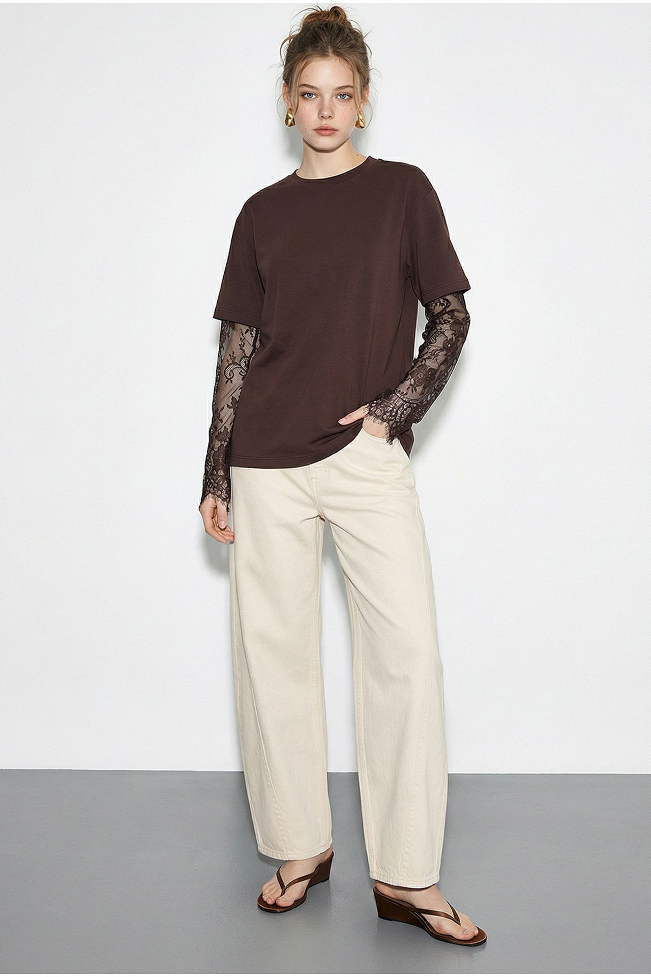 LUCCI Women's Oversized Crew Neck T-Shirt 2