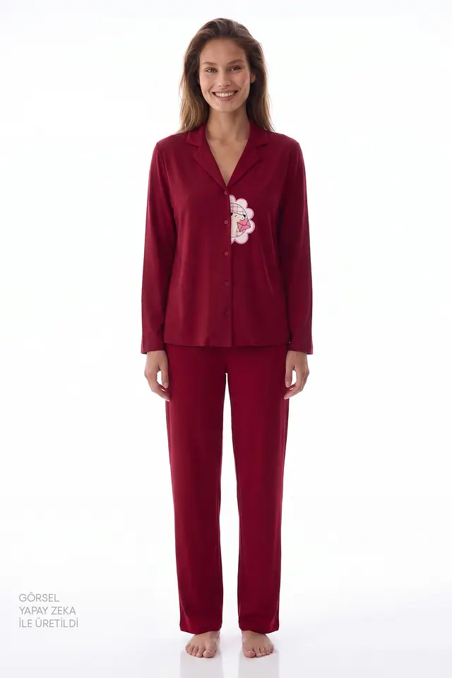 PENTI Happiness Long Sleeve Shirt Trousers Pajama Set
