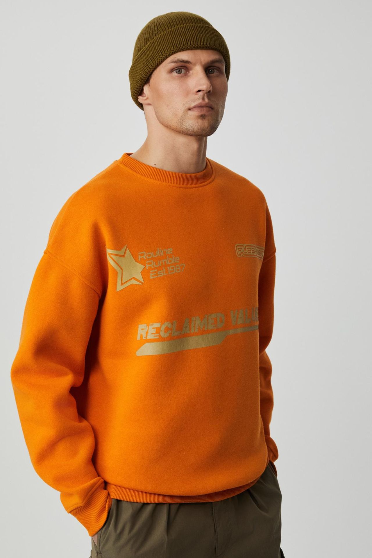 GRIMELANGE Baskılı Bisiklet Yaka Sweatshirt 2