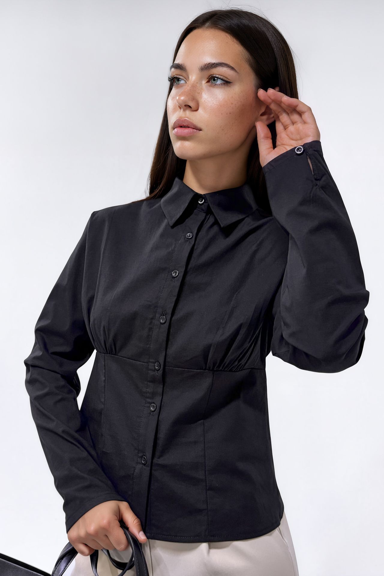 BDART Fitted Poplin Button-Up Short Shirt 1