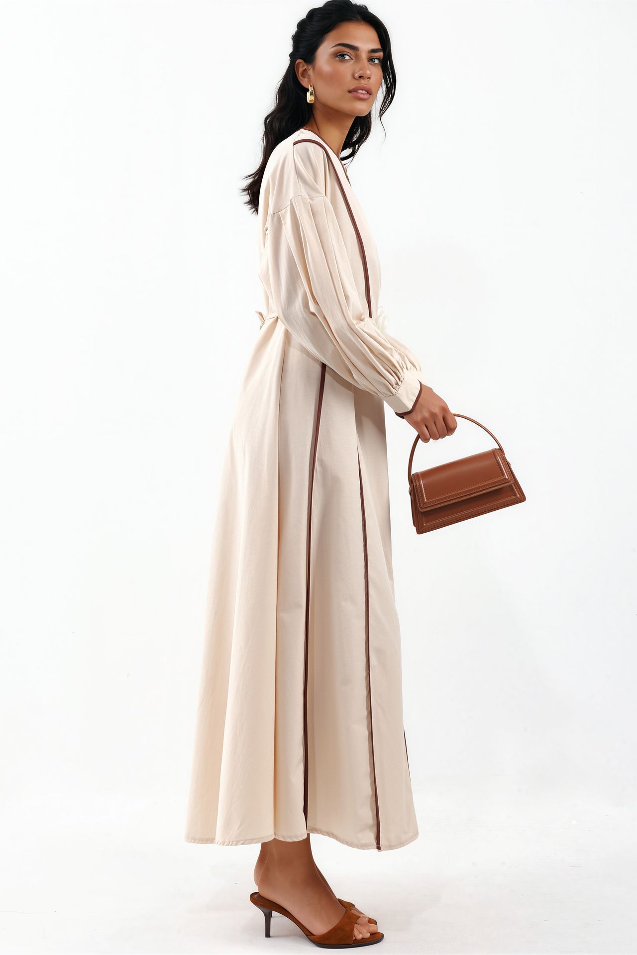 MSN Belted Striped Maxi Dress 2