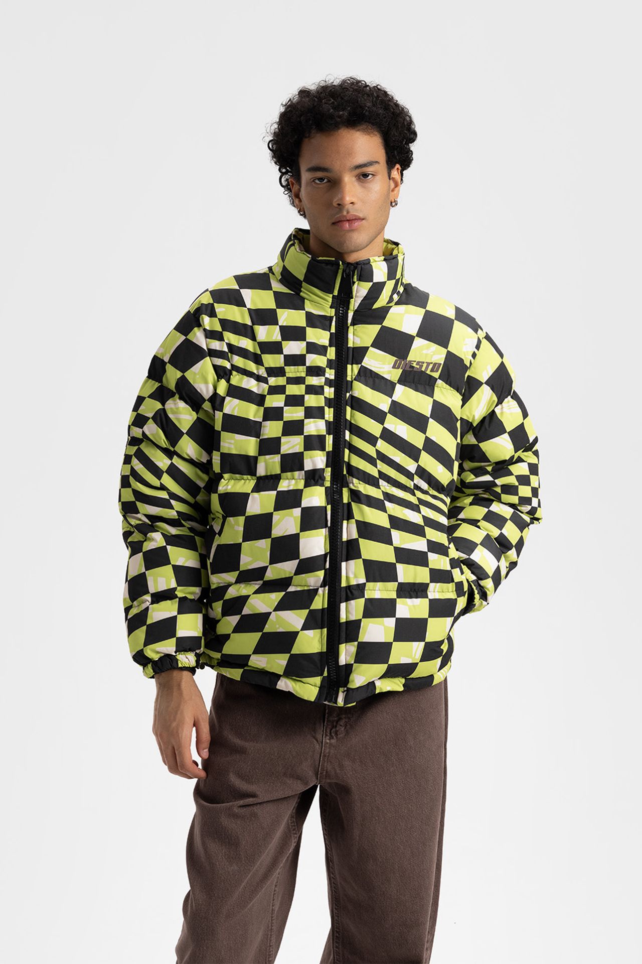 GIESTO Men's geometric puffer jacket 3