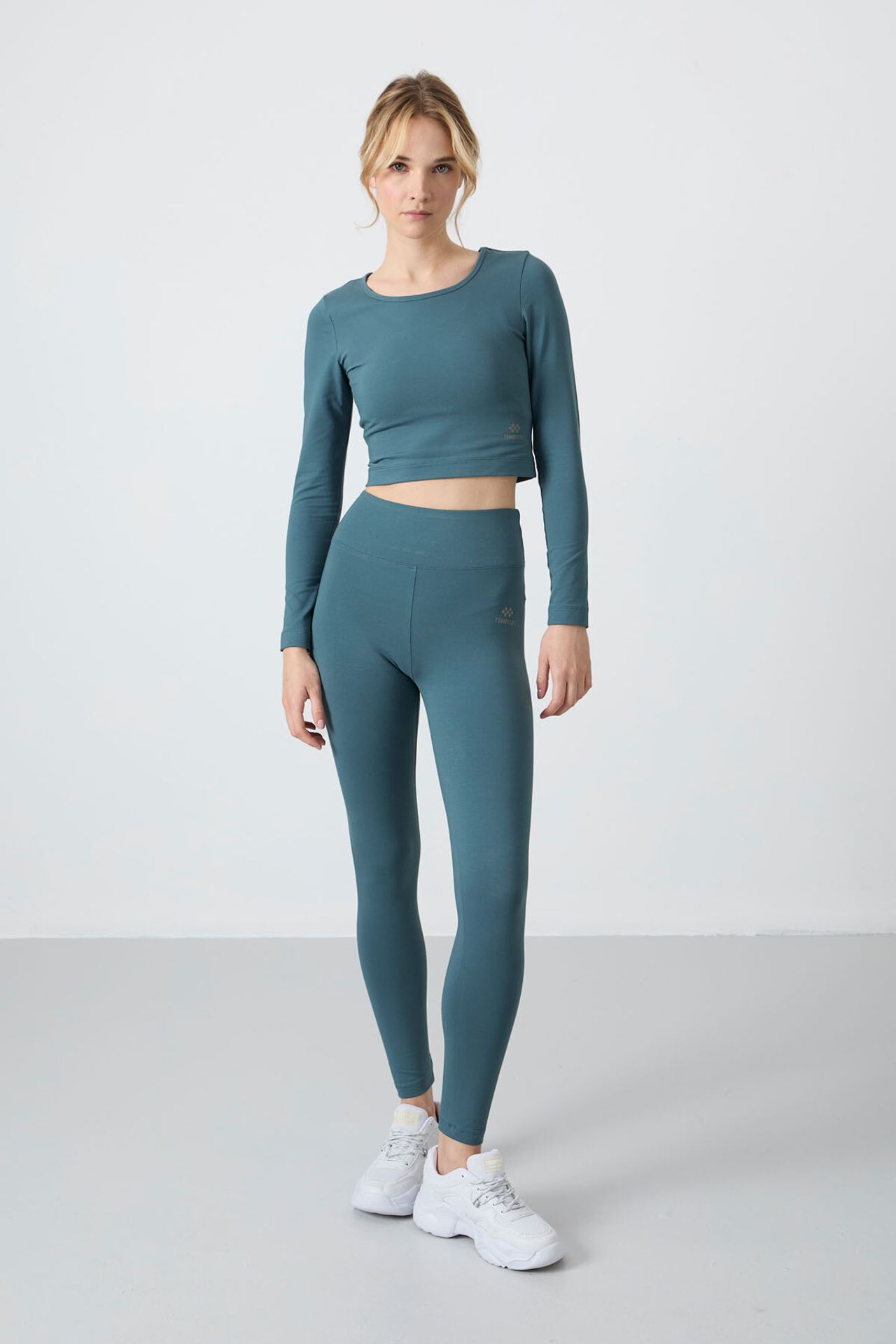 TOMMY Cotton Elastane Crop T-Shirt And Leggings Set 5