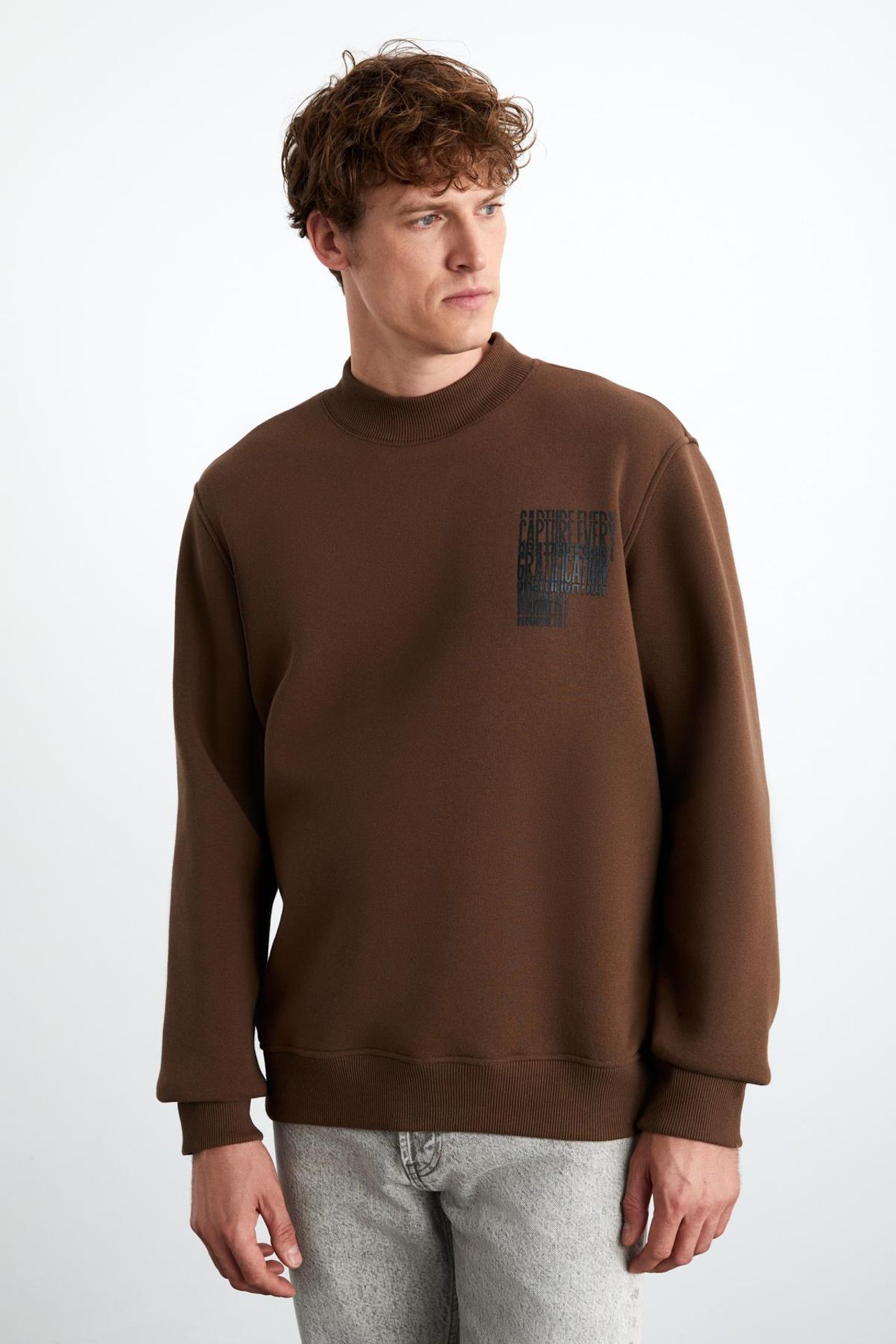 GRIMELANGE Logolu Bisiklet Yaka Sweatshirt 6