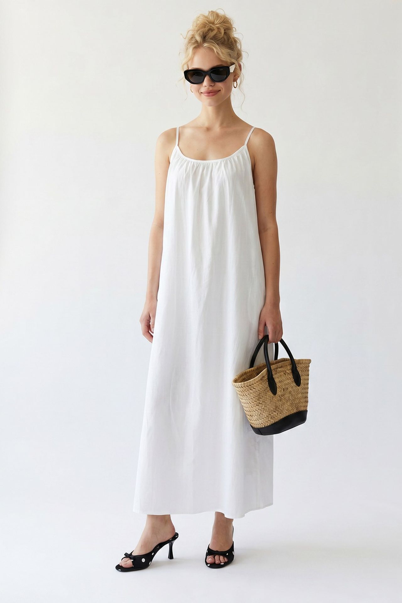 MIXRAY Sleeveless A-line Maxi Dress 1