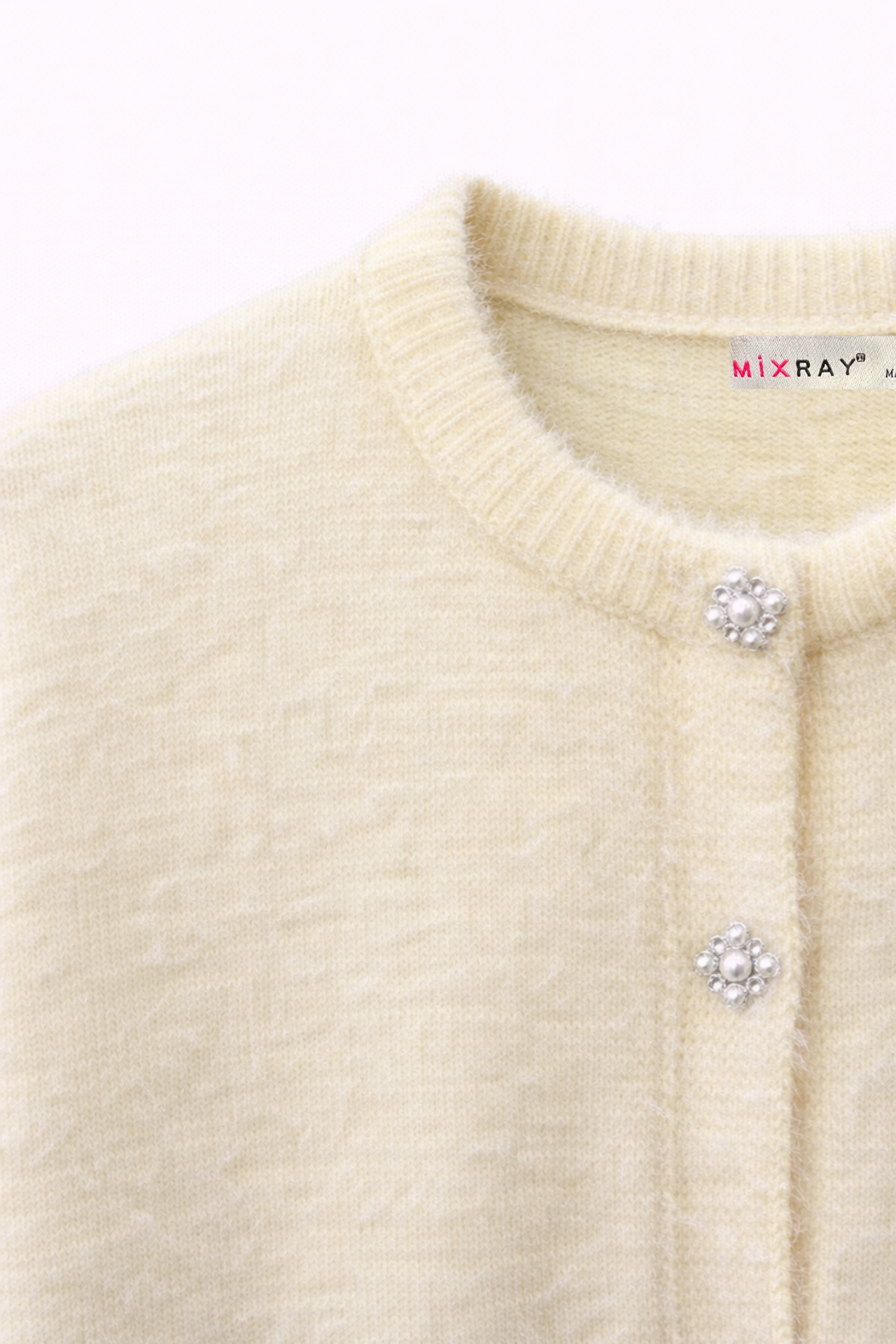 Mixray Oversized Jacquard Button Cardigan 2