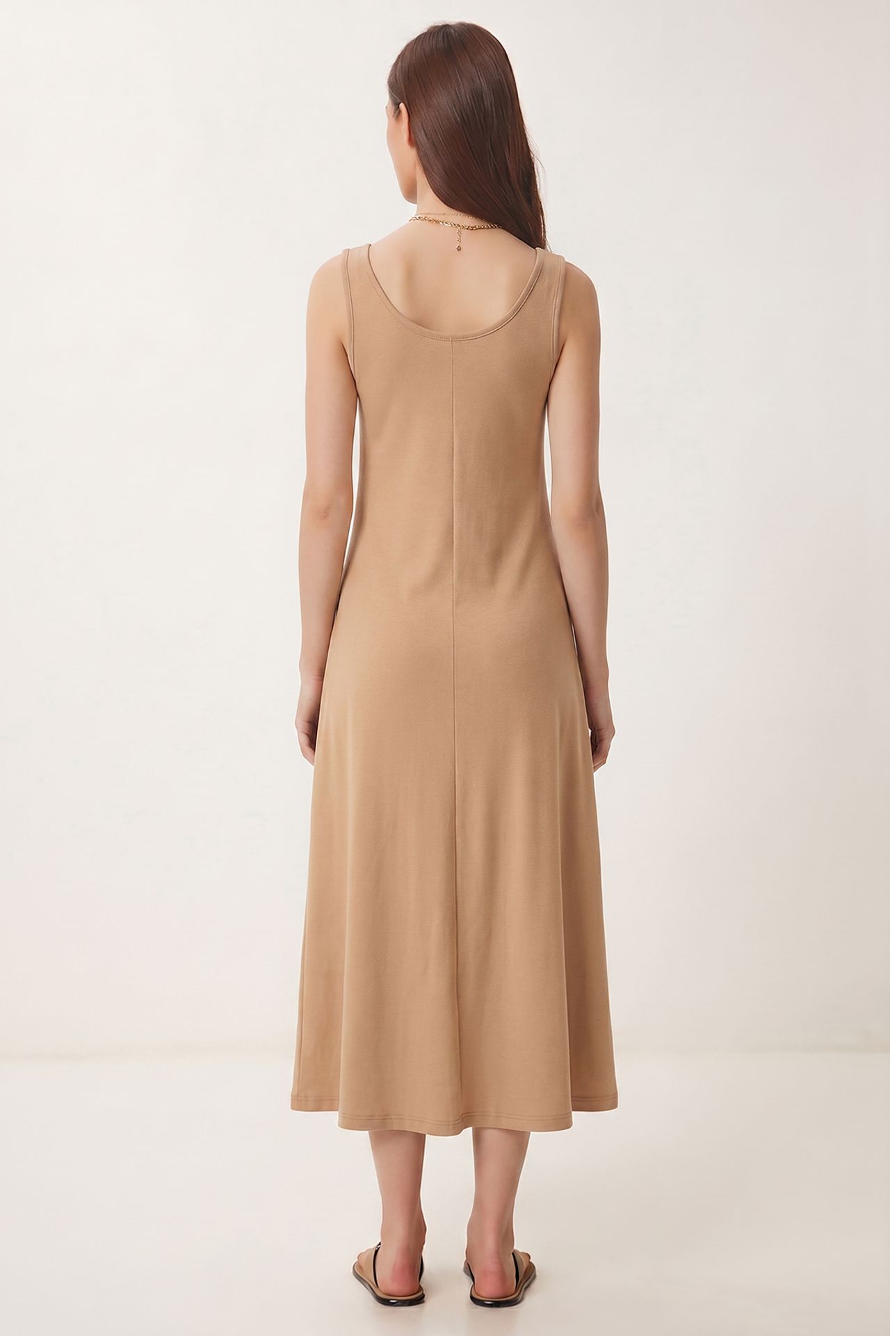 ISTANBUL U Collar Midi Dress 5