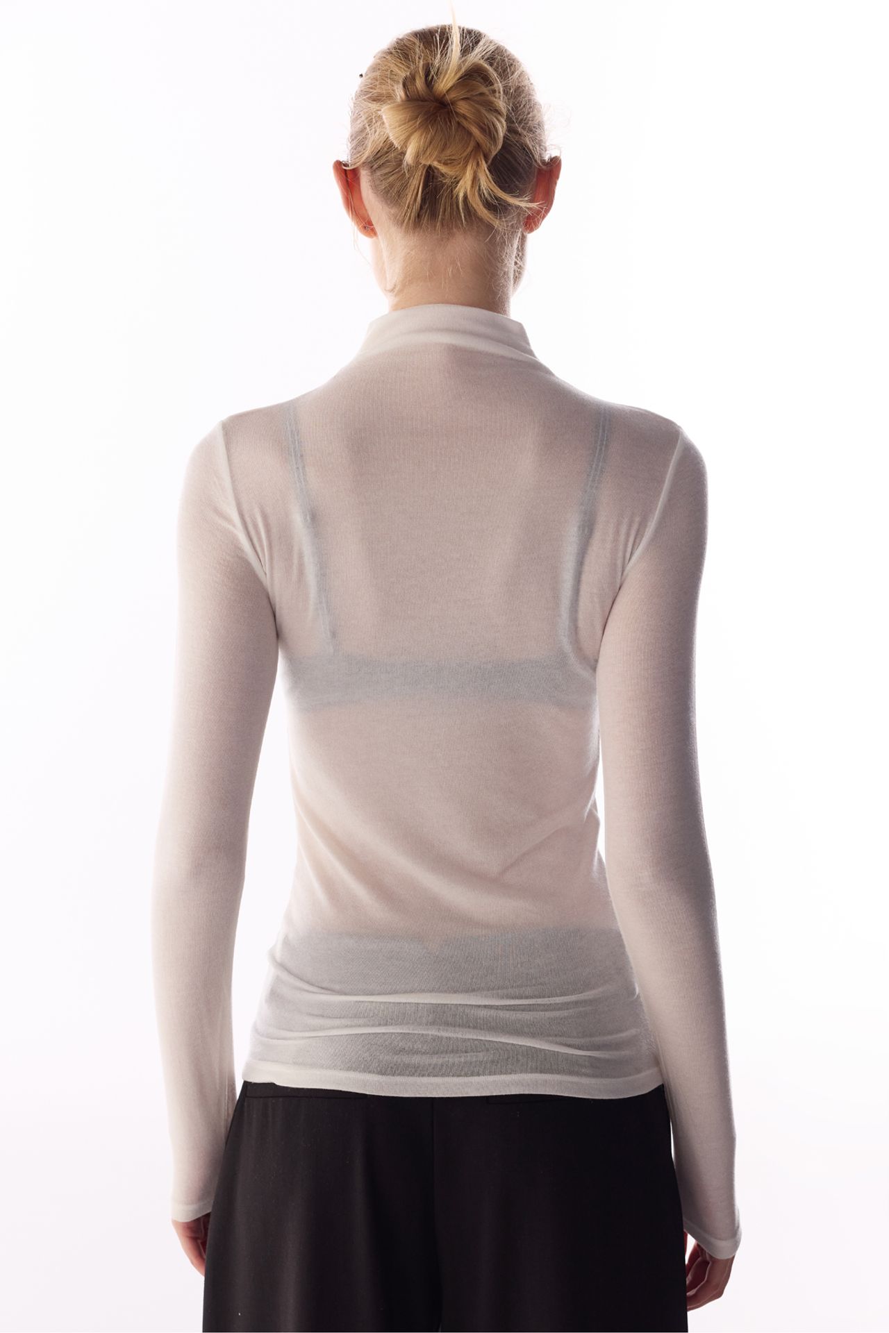 PENTI Turtleneck Cashmere Long Sleeve Blouse 5