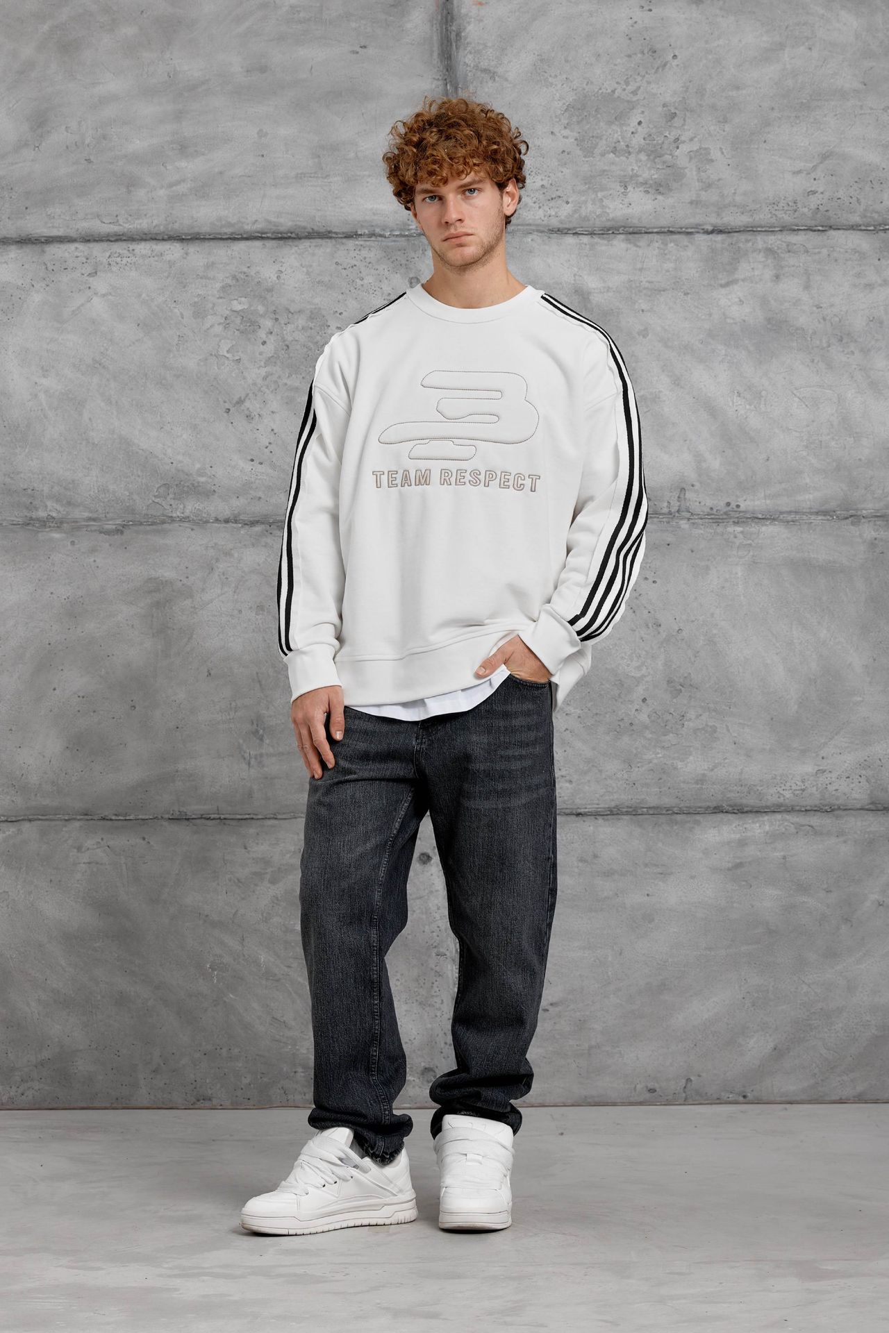 NOMARC Rahat Kesimli Bisiklet Yaka Sweatshirt 6