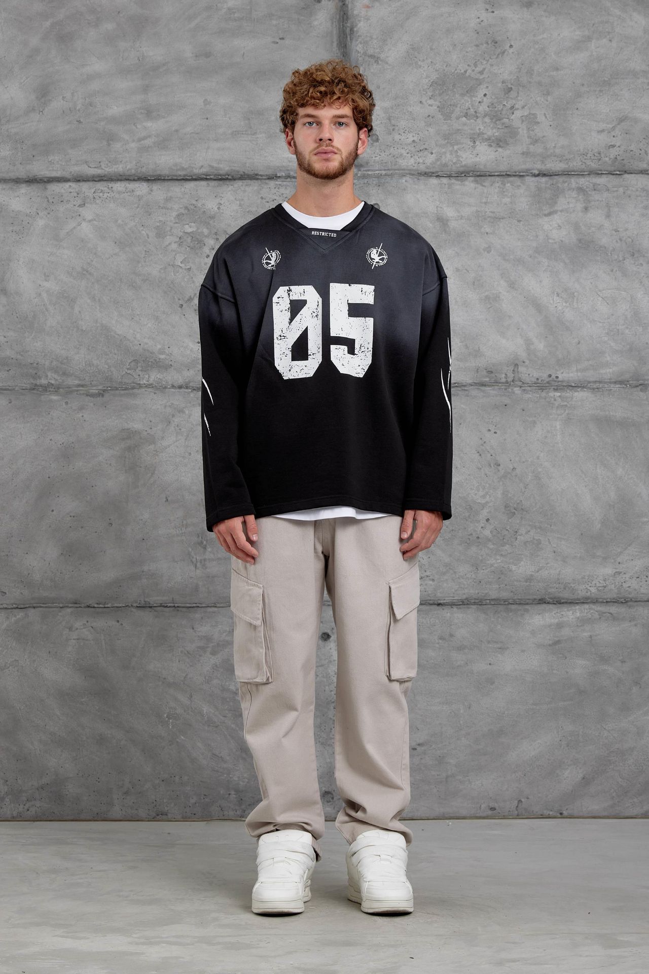 NOMARC Baskılı Oversize Bisiklet Yaka Sweatshirt 4