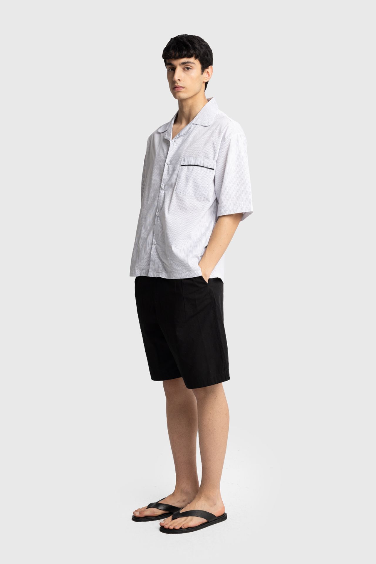 GIESTO Men's Pinstripe Short Sleeve Shirt 5