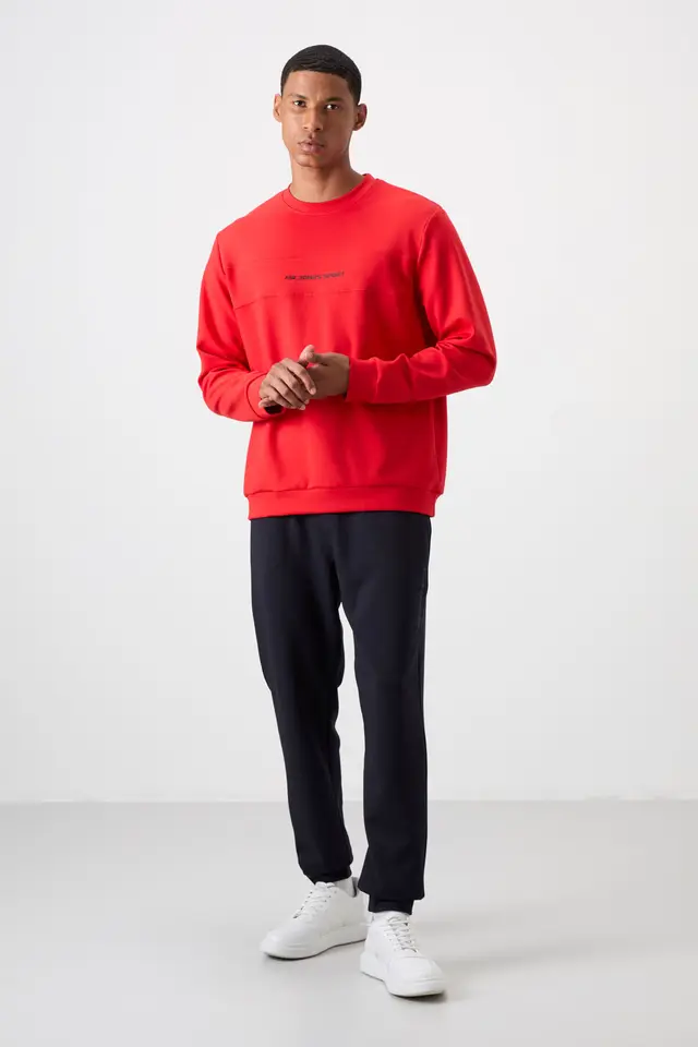 TOMMY Printed Fleece Sweatshirt And Pants Set
