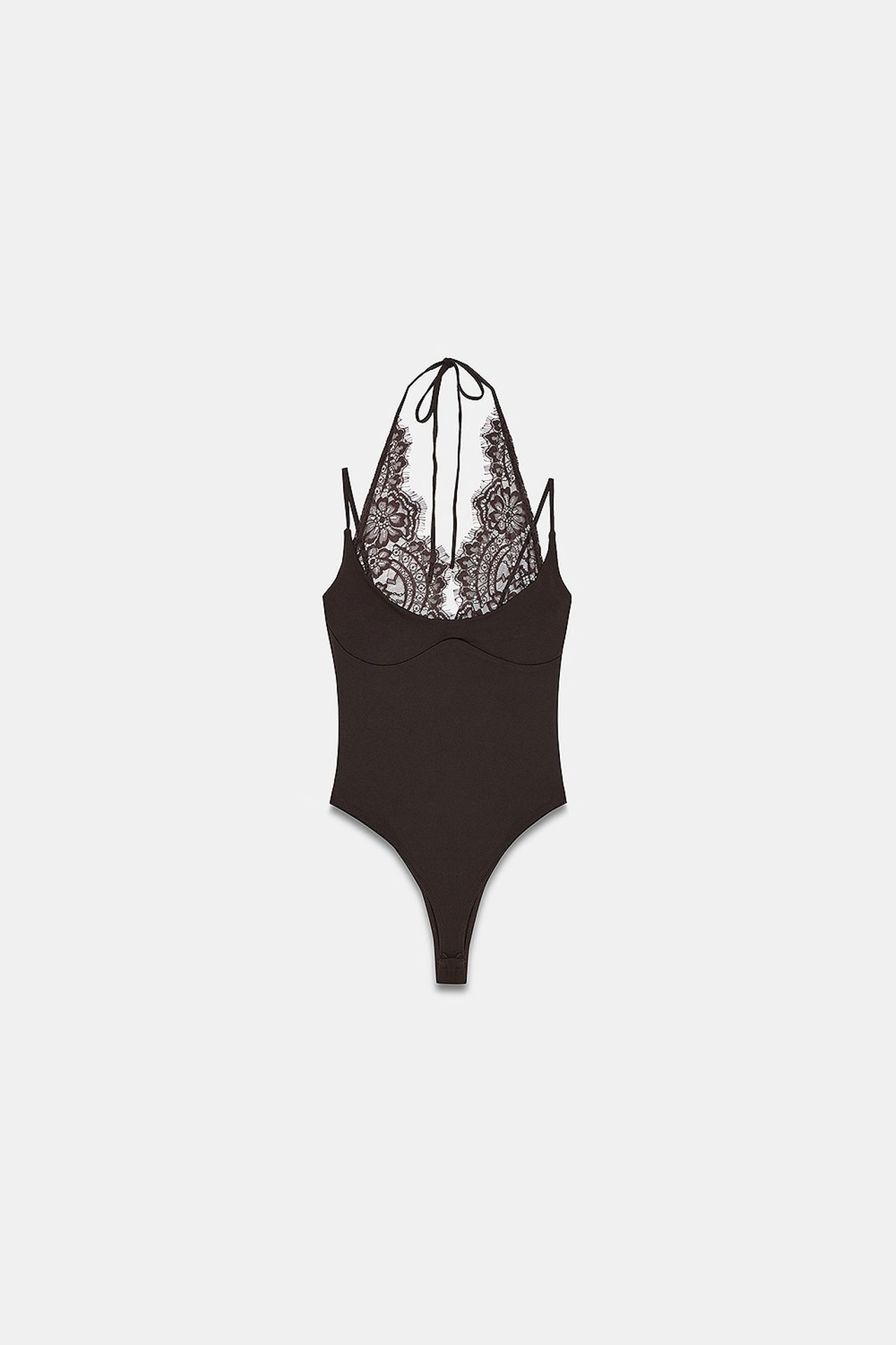 DILVIN Embroidered Cut-out Sleeveless Bodysuit