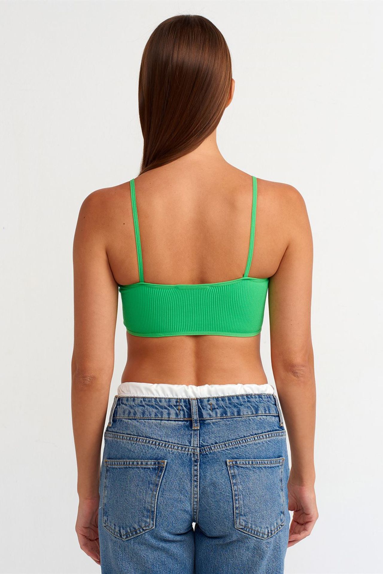 DILVIN V Yaka Kısa Ribana Bralet Üst 2