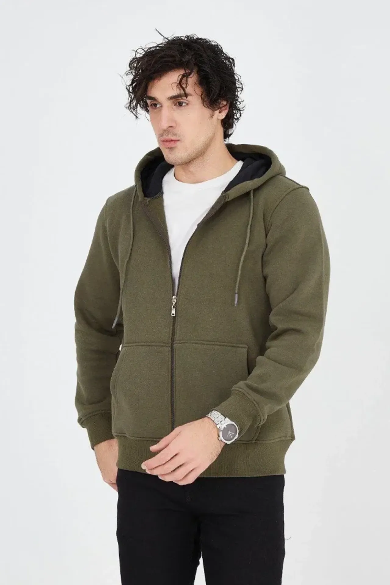 JANES Hooded Zipper Cardigan with Pocket 1