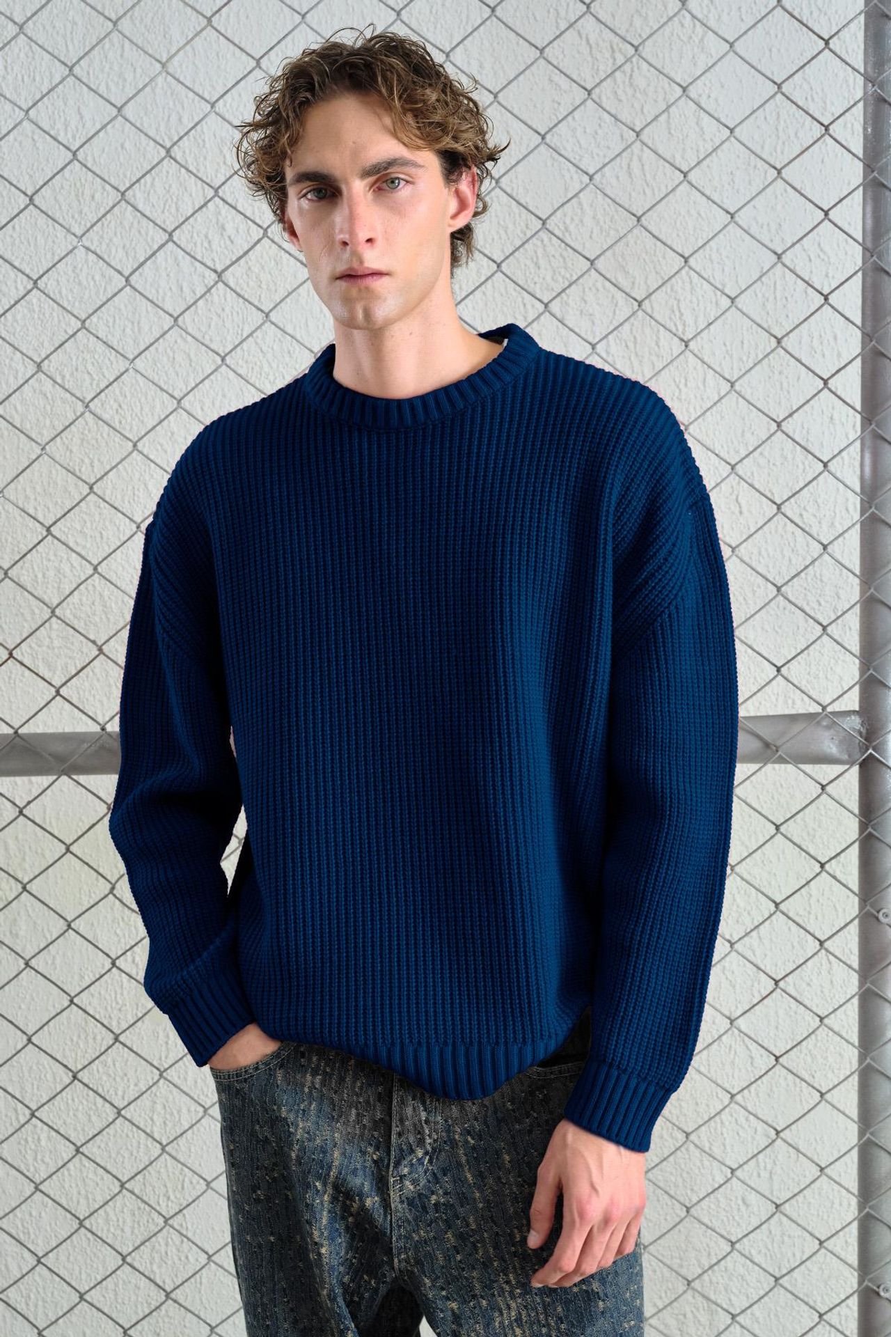 GIESTO Ribbed Crew Neck Sweater 4