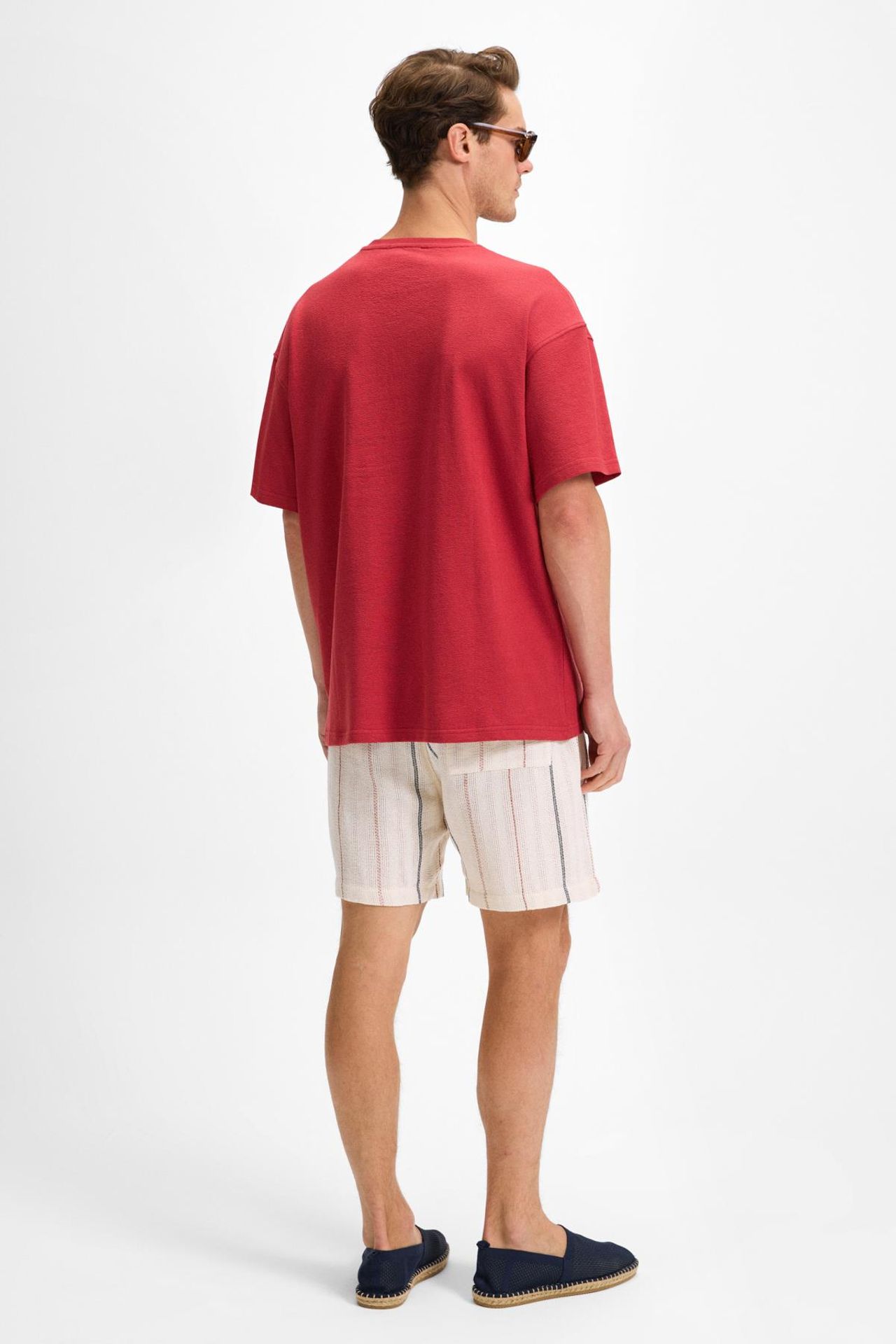 GRIMELANGE Baskılı Oversize Bisiklet Yaka Tişört 5