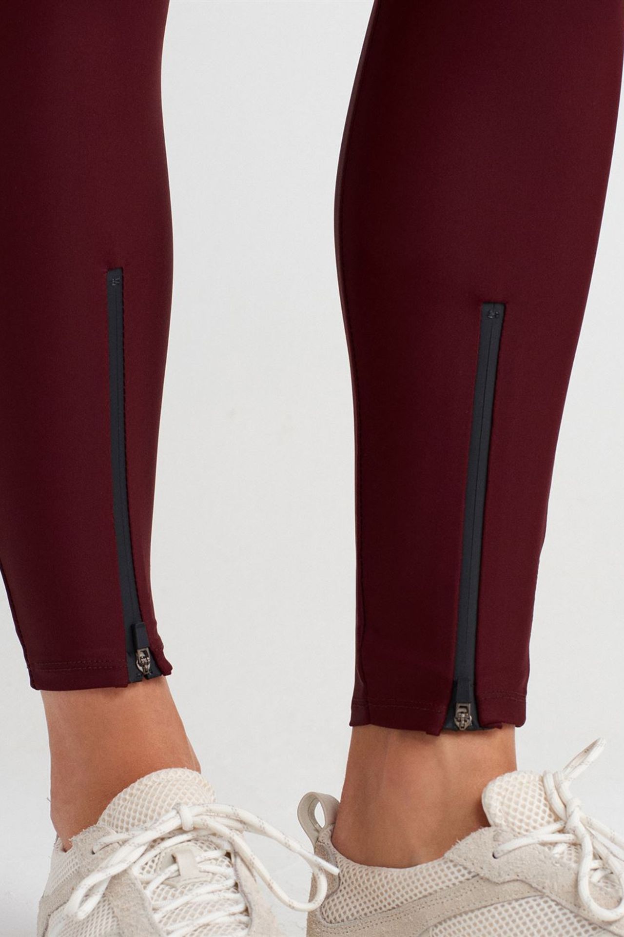 DILVIN High-Waist Skinny Leggings With Zip Detail