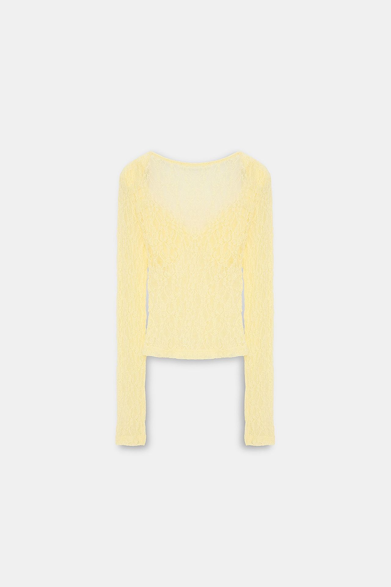 DILVIN Women’s Lace V-neck Long-sleeve Top 7