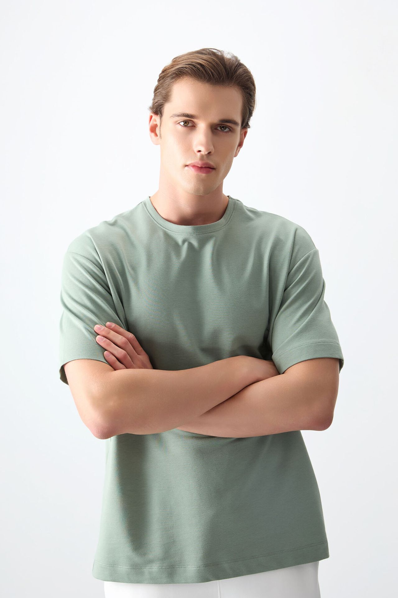 TOMMY Oversized Cotton Blend Crew Neck T-Shirt 5