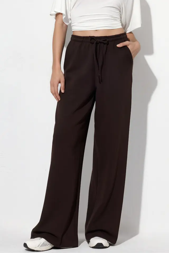 BUSEM Wide-Leg Jersey Trousers