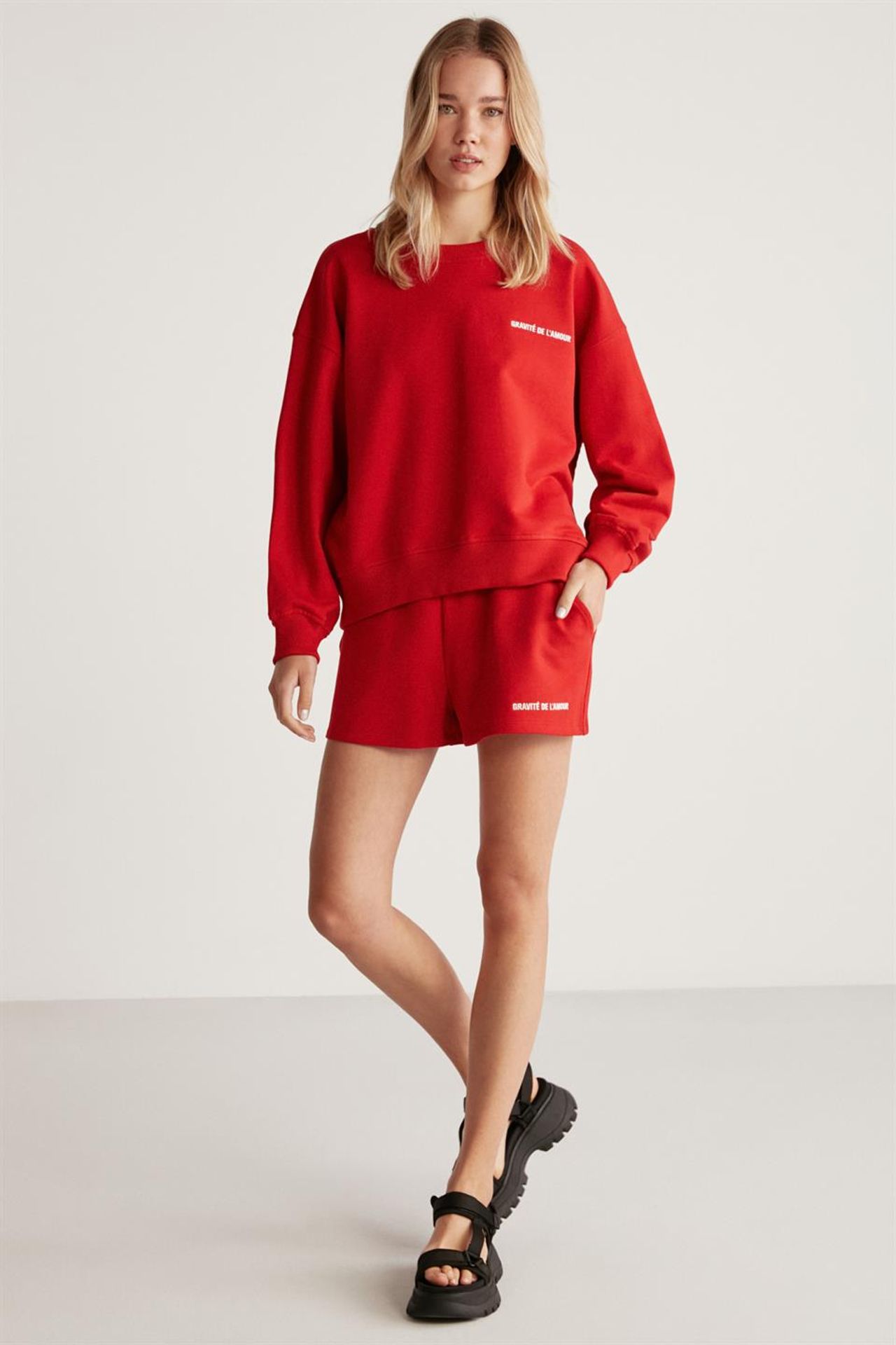 GRIMELANGE Geniş Kalıplı Bisiklet Yaka Sweatshirt 4